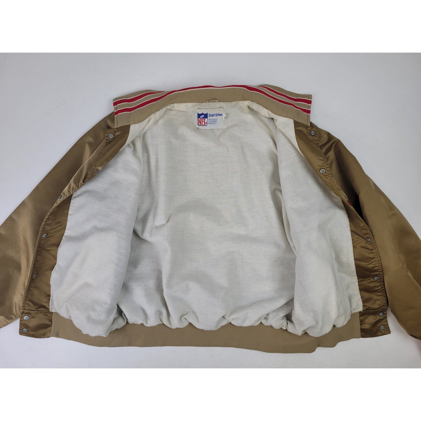 Vintage NFL San Francisco 49ers Stahl-Urban Satin Bomber Jacket Sz M/L