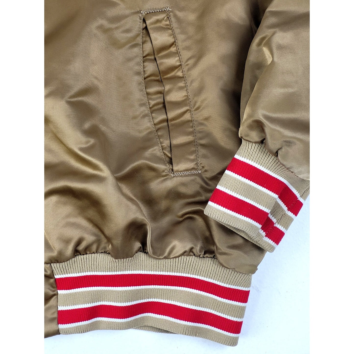 Vintage NFL San Francisco 49ers Stahl-Urban Satin Bomber Jacket Sz M/L