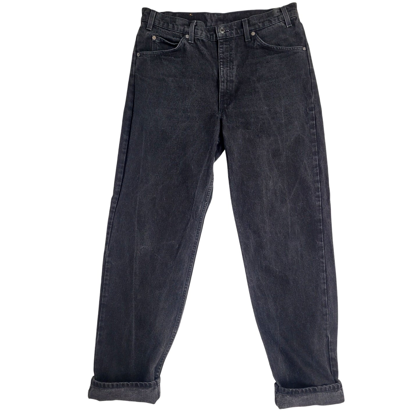 Vintage 90s Levi's 550 Orange Tab Black Relaxed Fit Jeans Men's Sz 36 X 34