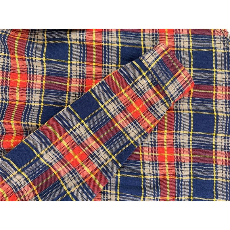 Filson Vintage Style Flannel Blue, Red, and Yellow Work Shirt Men's Sz L