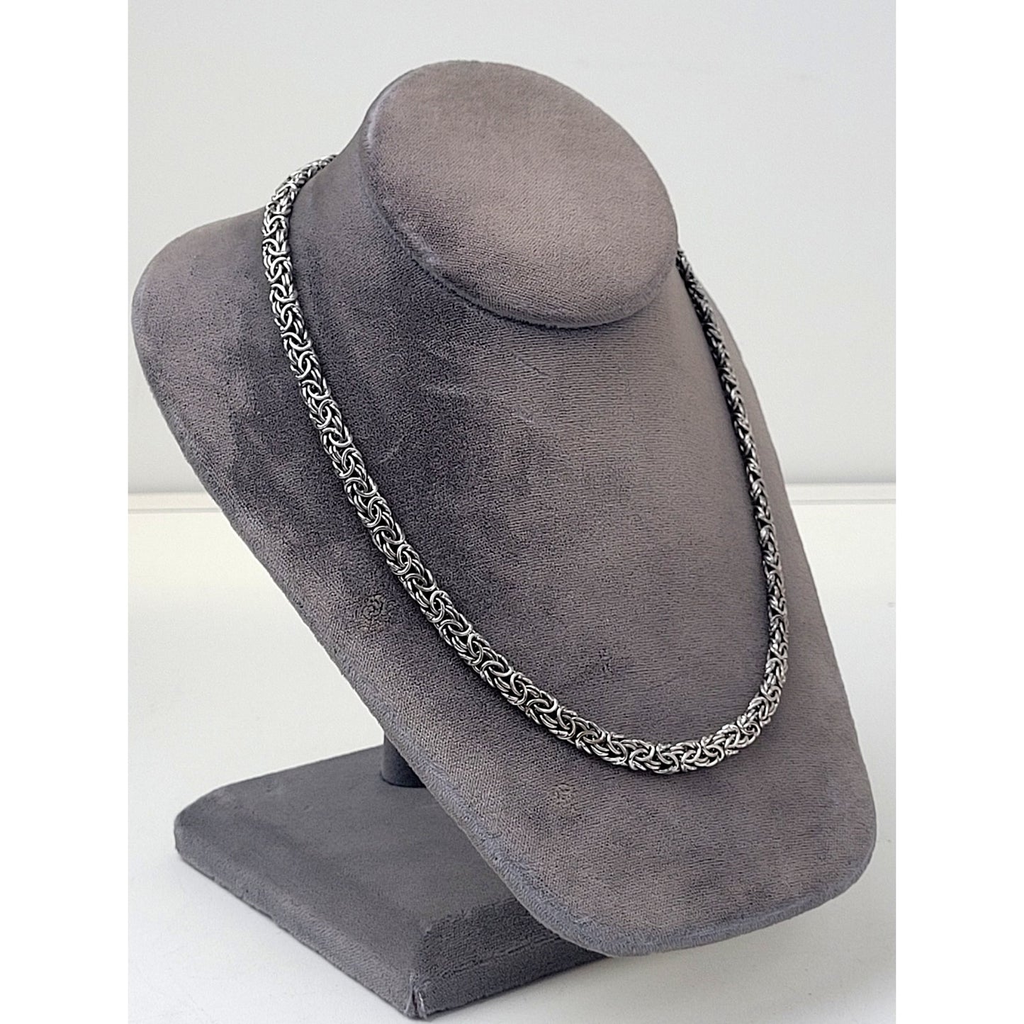 Vintage Ross Simons Sterling Silver Chain Necklace Bracelet Set 31.68 g