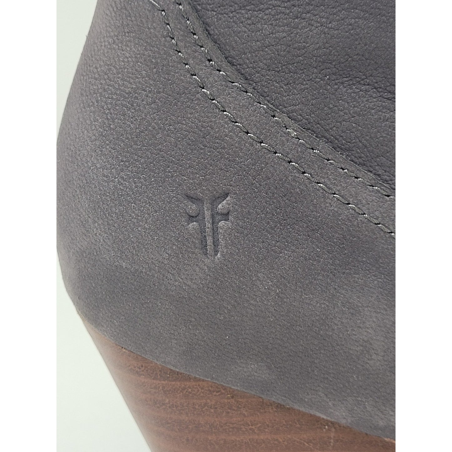 Frye Grey Cowgirl Side Zip Leather Booties Sz 7.5