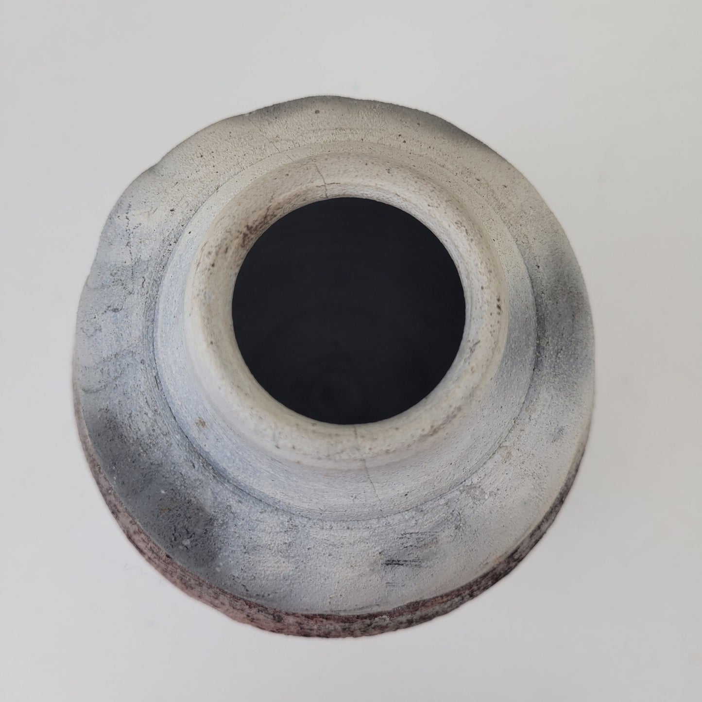 Raku Metallic Glaze Pottery Vase 8 1/4" Tall Unsigned