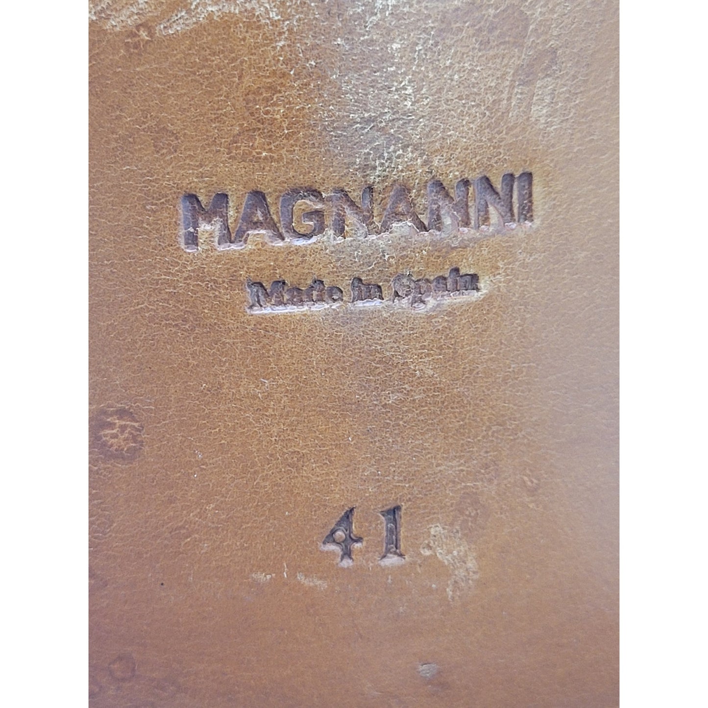 Magnanni Reko Tobacco Leather Medallion Toe Oxford Shoes Men's Sz 41 (8)