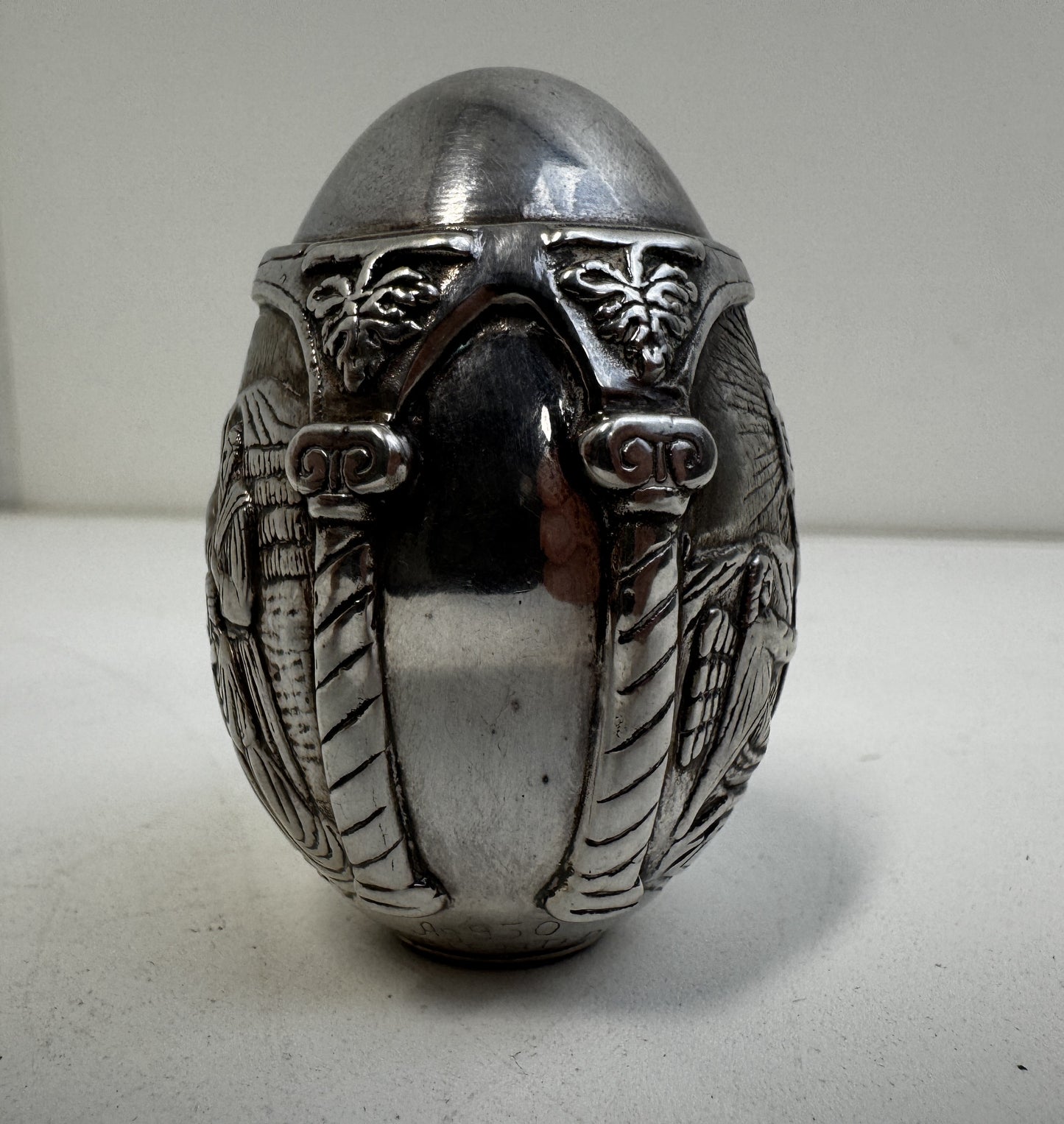 Ag 950 Silver Egg with Biblical Scene Made in Greece