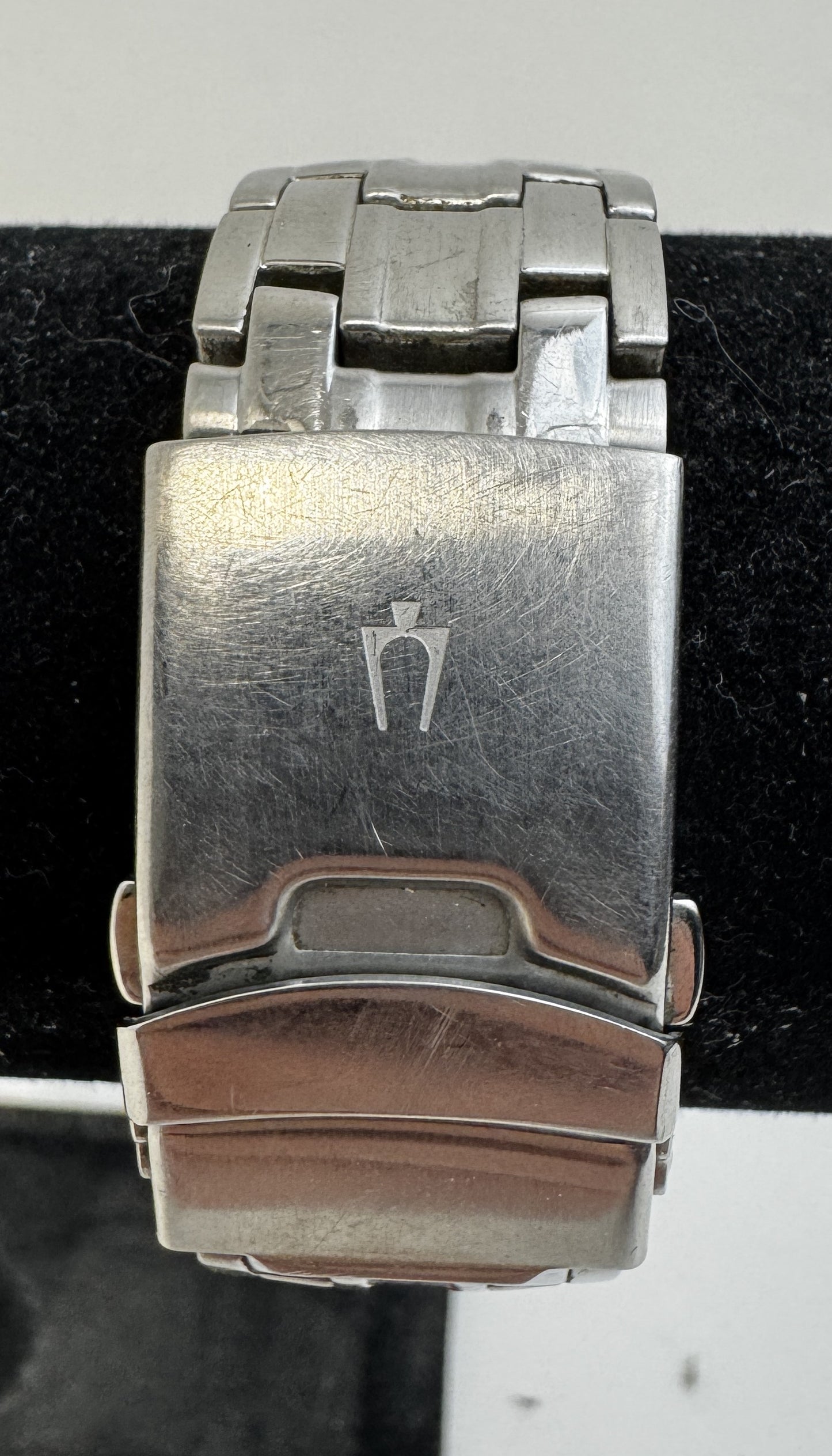 Bulova 96C107 Silver Tone Stainless Steel Case Silver Tone Bracelet Men's (Untested)