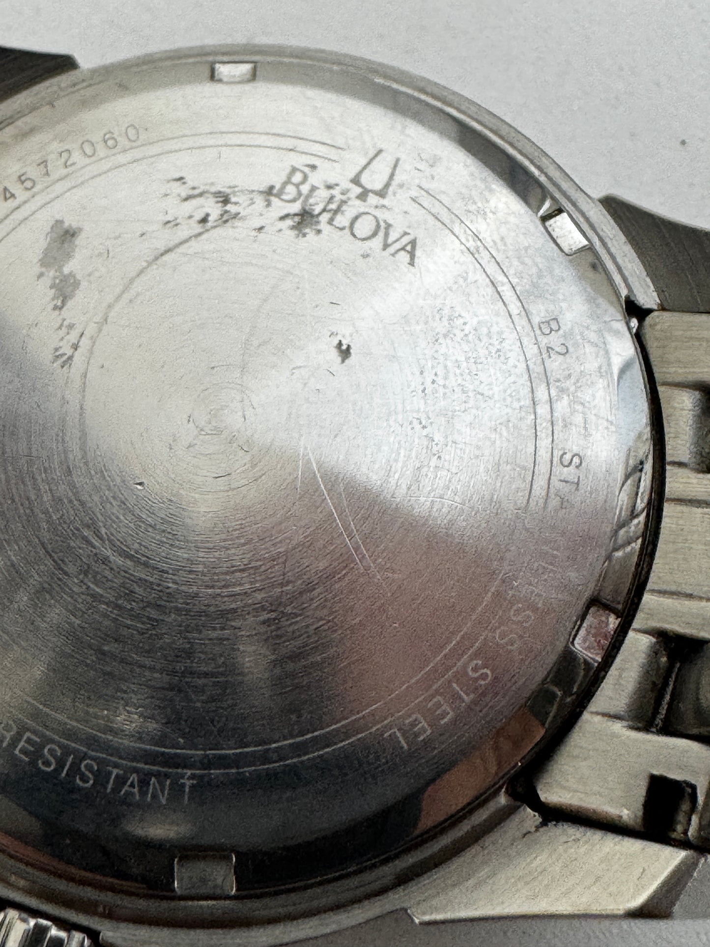 Bulova 96C107 Silver Tone Stainless Steel Case Silver Tone Bracelet Men's (Untested)