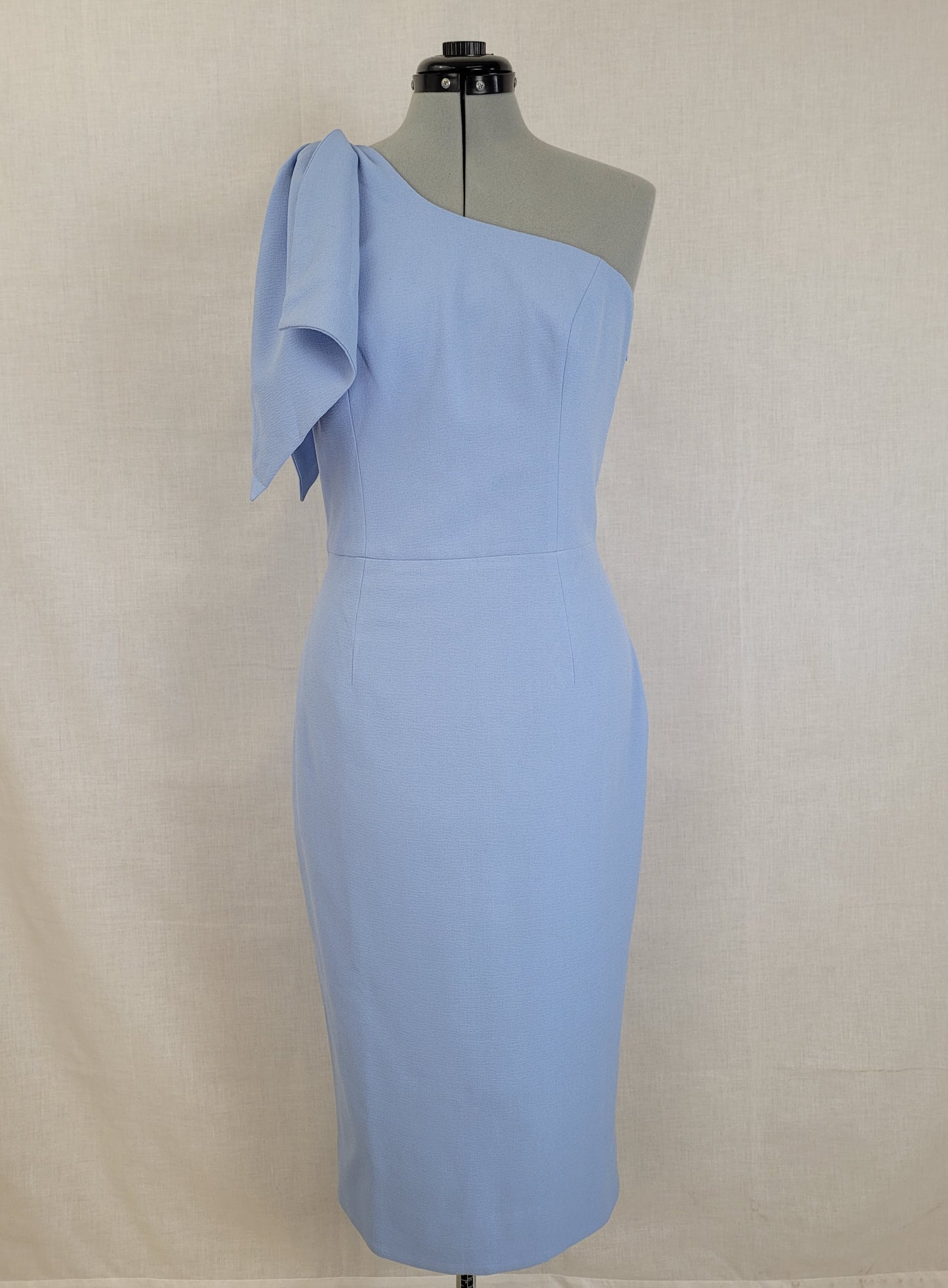 Dress the Population Tiffany One-Shoulder Midi Blue Dress Sz Large