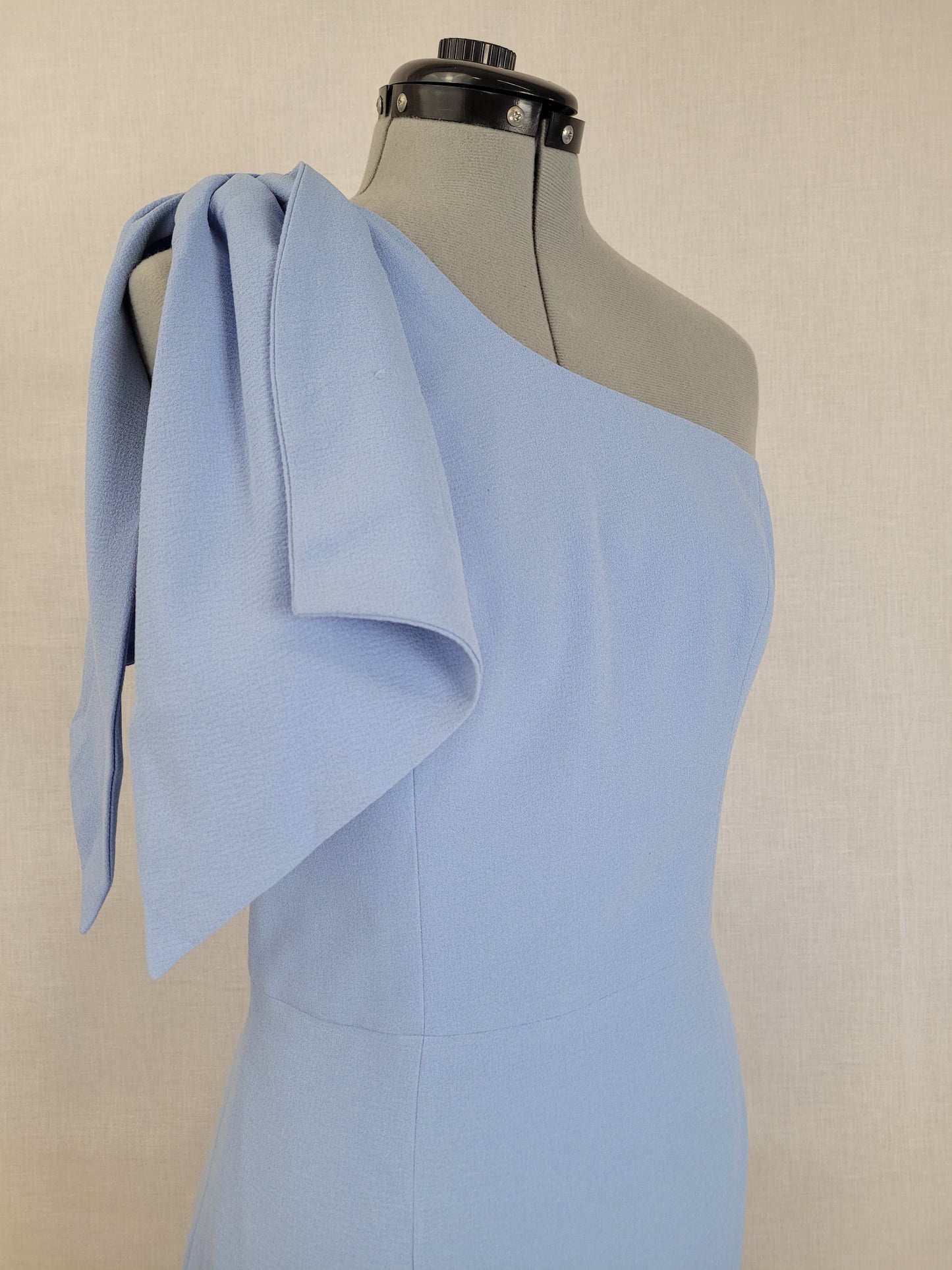 Dress the Population Tiffany One-Shoulder Midi Blue Dress Sz Large