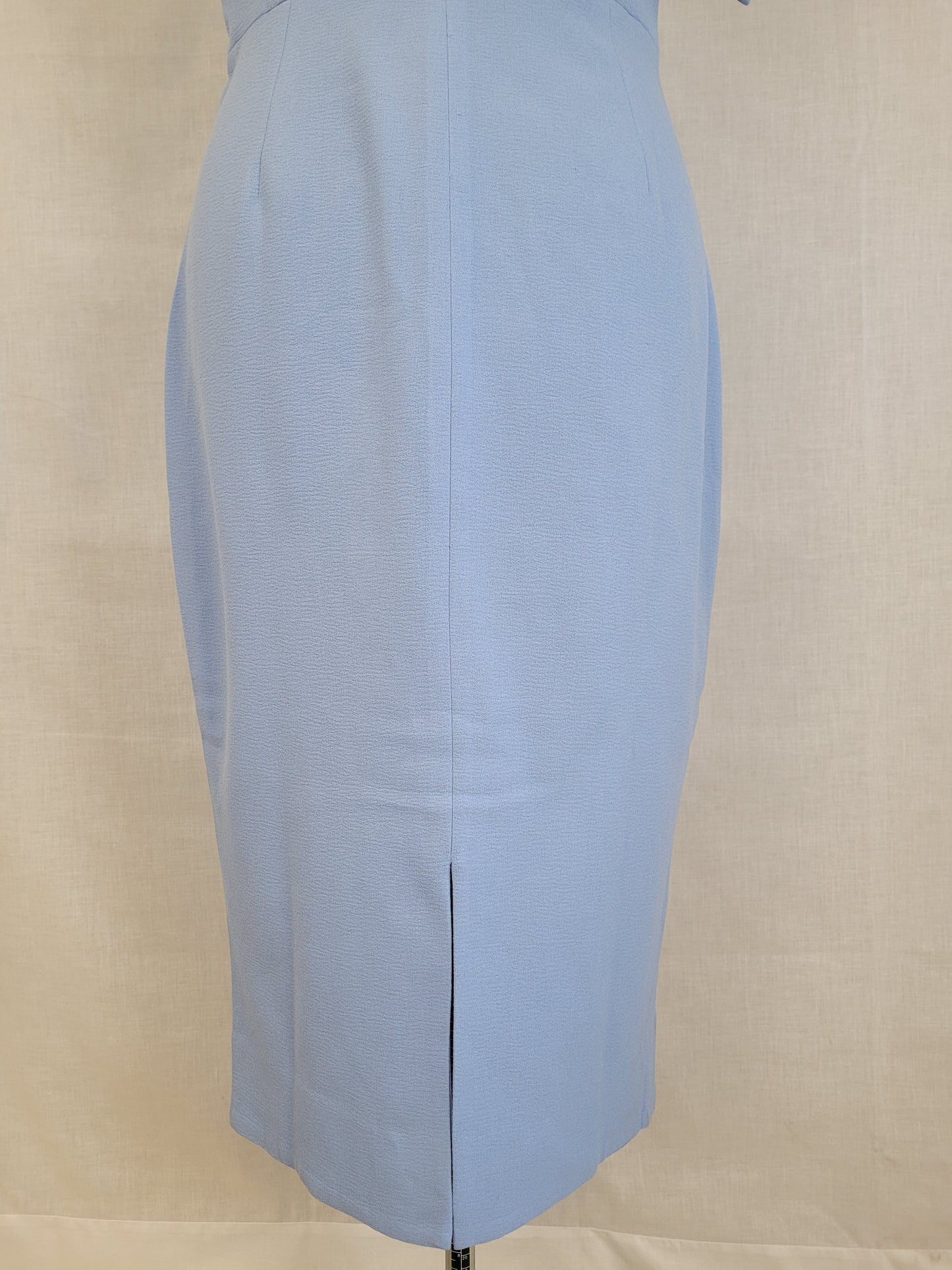 Dress the Population Tiffany One-Shoulder Midi Blue Dress Sz Large