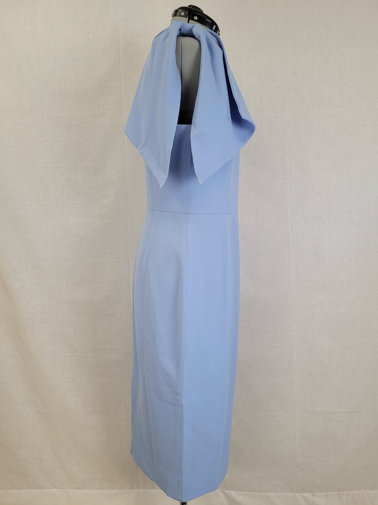 Dress the Population Tiffany One-Shoulder Midi Blue Dress Sz Large