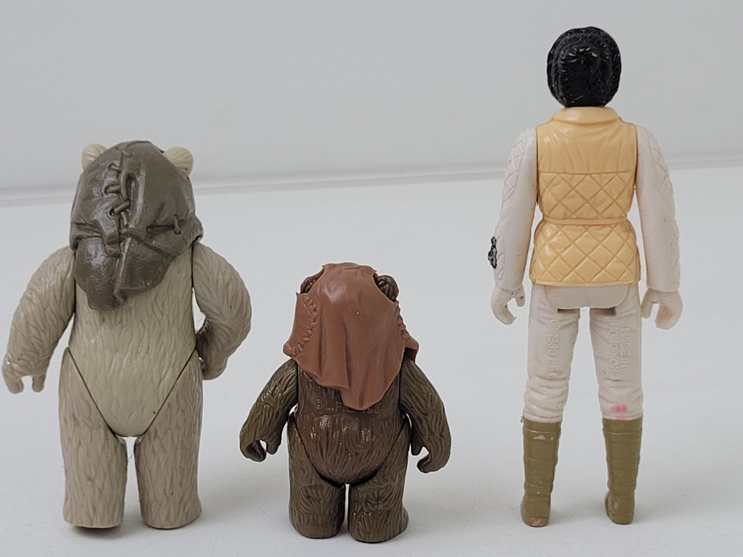 1980s Star Wars Figurines Lot Lumat Ewok, Wicket Ewok & Princess Leia