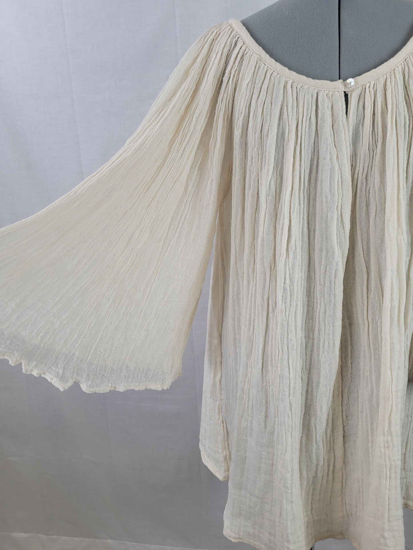 NWT Free People x Jen's Pirate Booty Women's Dress XS/S Ivory Angel Sleeve Boho Retail $220