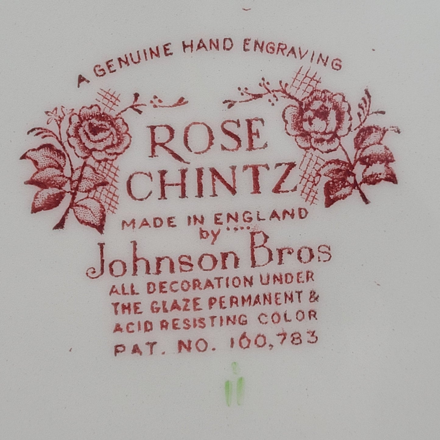 Rose Chintz Pink Floral Johnson Bros 11 1/2" Large Plate Platter Scalloped Edges Made in England