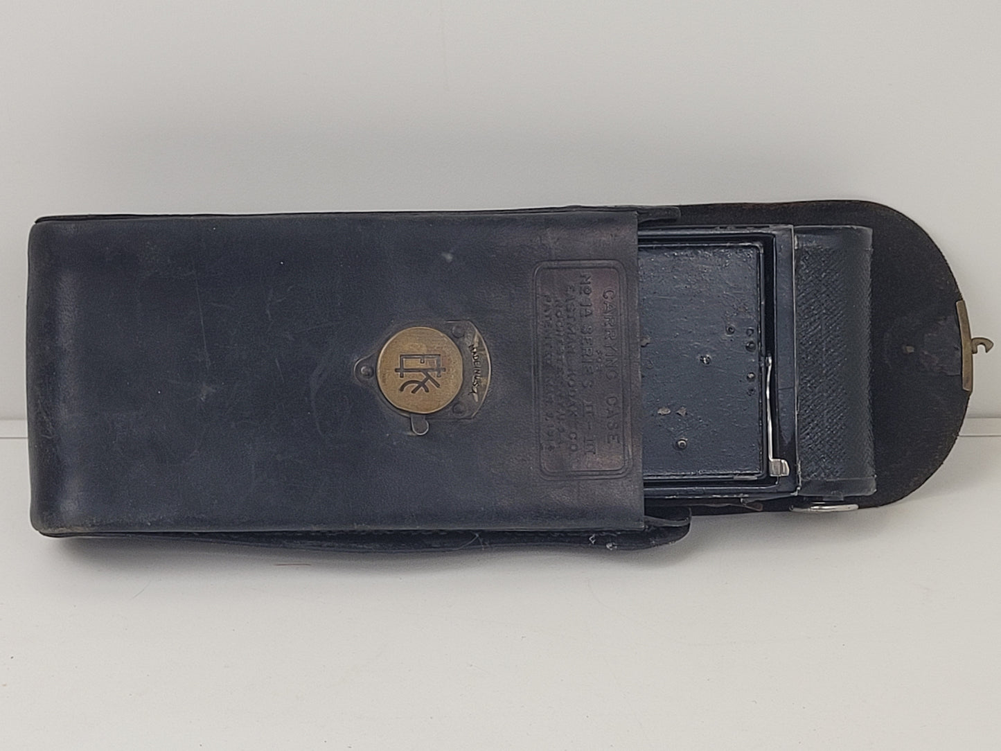 Antique 1910 Kodak Ball Bearing Shutter No. 2-A Folding Camera with Leather Case (Untested)