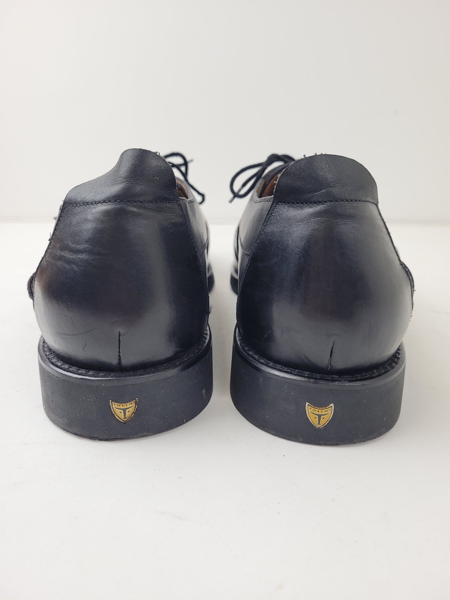 Toschi Luxury Black Leather Open Cutout Shoes Made in Italy Sz 9.5