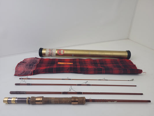Fenwick 1960s VTG 7 Ft 4-Piece Feralite Fly Rod with Gold Case EUC