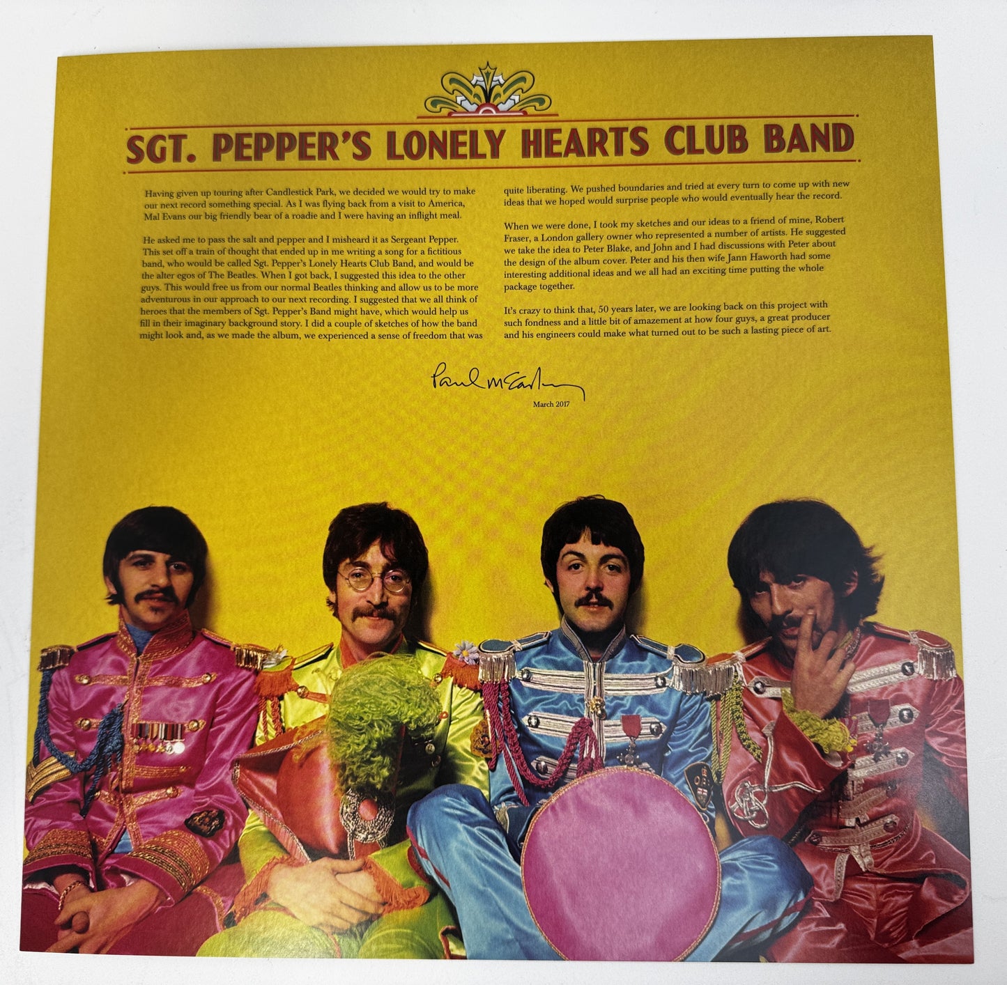 The Beatles – Sgt. Pepper's Lonely Hearts Club Band (2017 50th Anniversary 2xLP Vinyl, Half-Speed Mastered, NM)