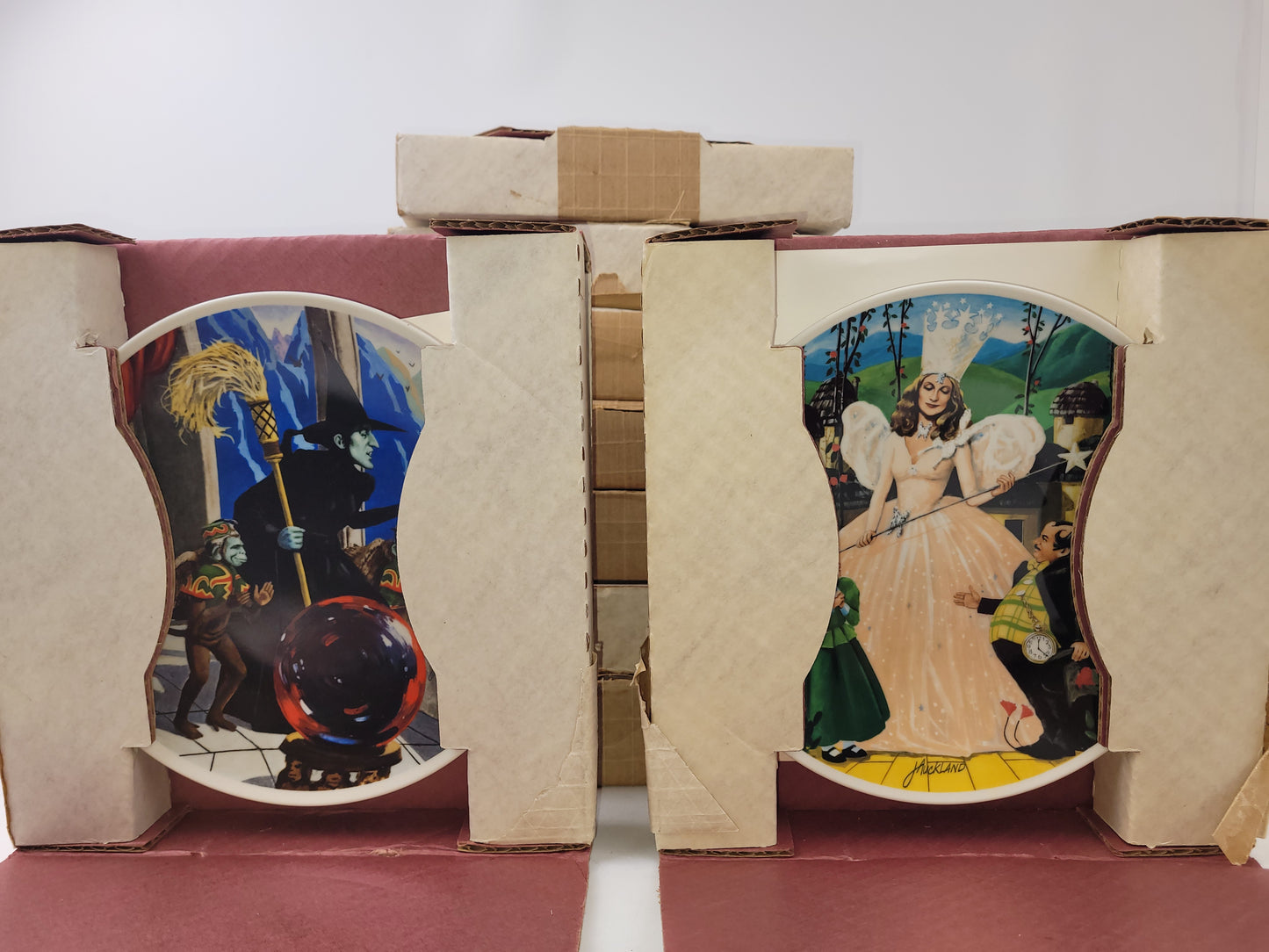 Wizard of Oz Complete Set of 8 Aukland Plates 1979 Knowles Fine China NIB