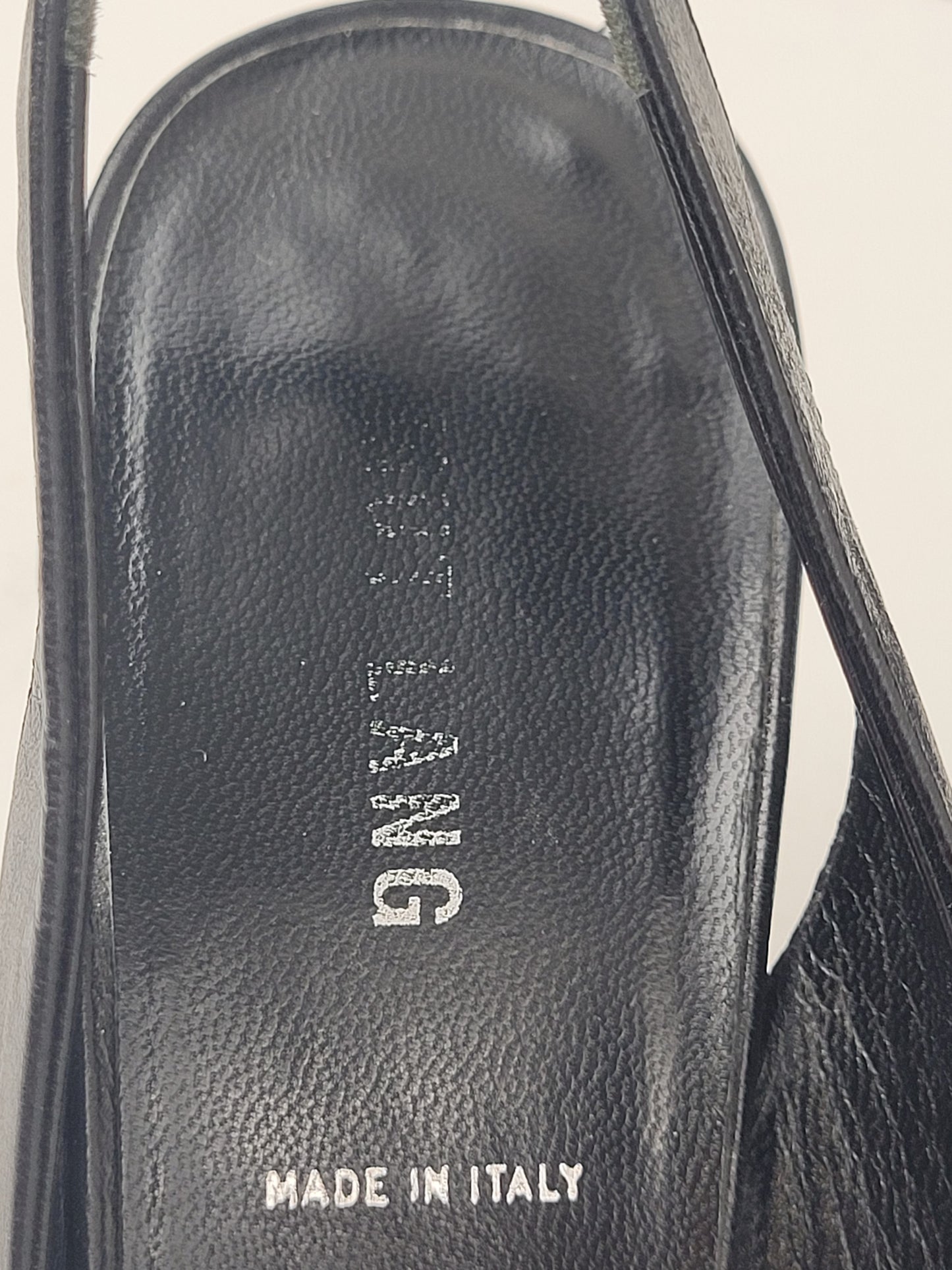 Helmut Lang Black Leather Slingback Pointed Toe Pumps Sz 36