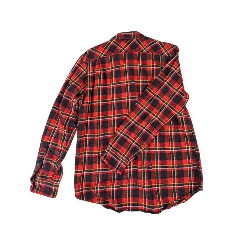 Filson Vintage Style Flannel Red and Black Work Shirt Men's Sz L