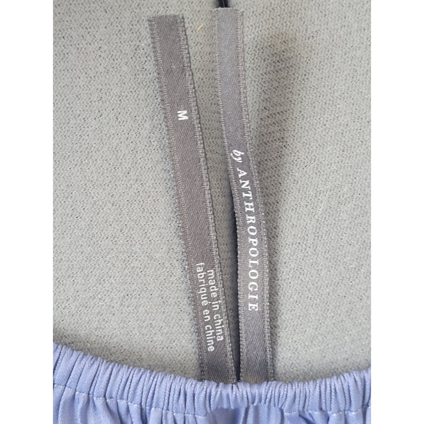 Anthropologie Maxi Dress Gown Periwinkle Low Back Side Slit Women's Sz M