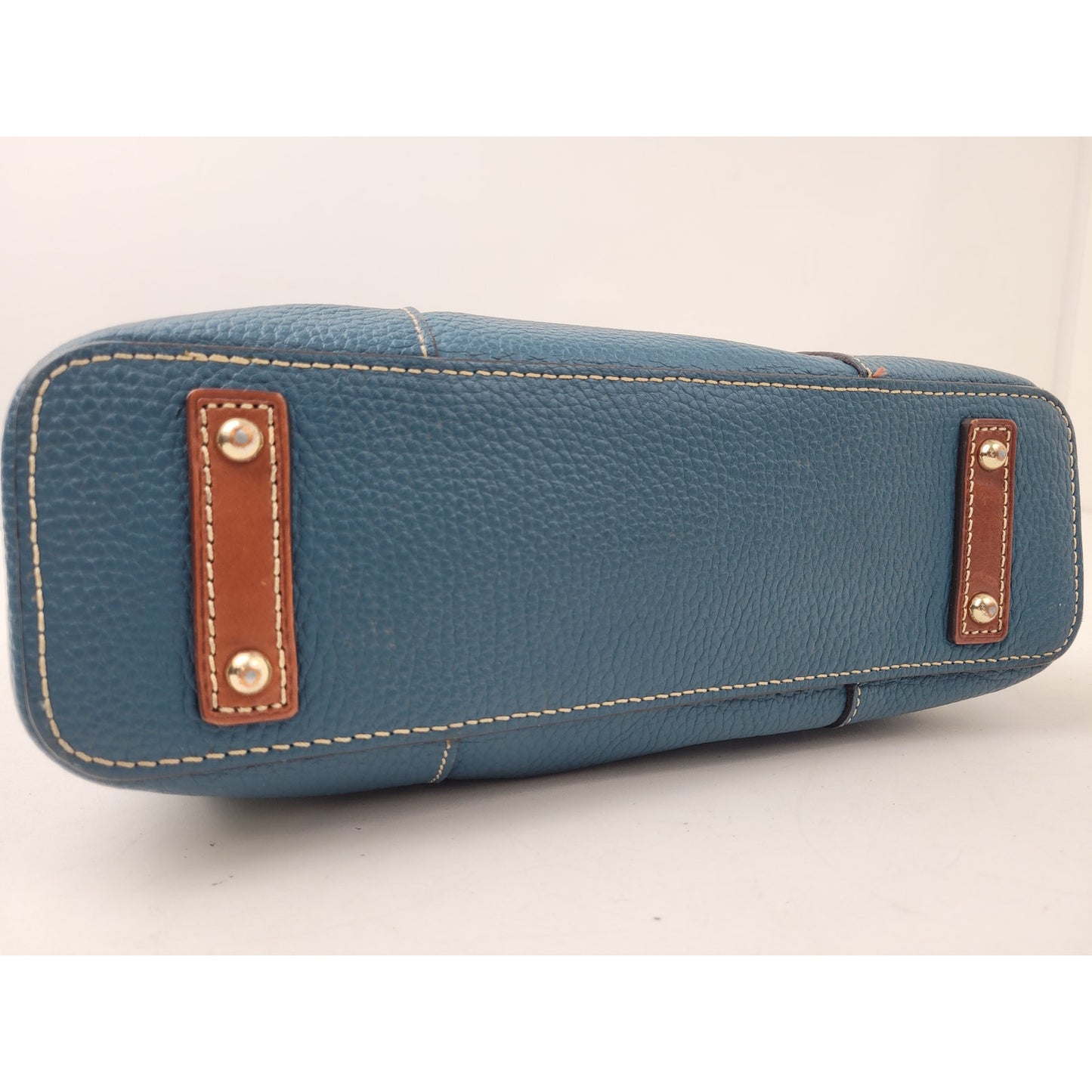Dooney & Bourke Pebble Grain Small Lexington Purse Blue & Brown