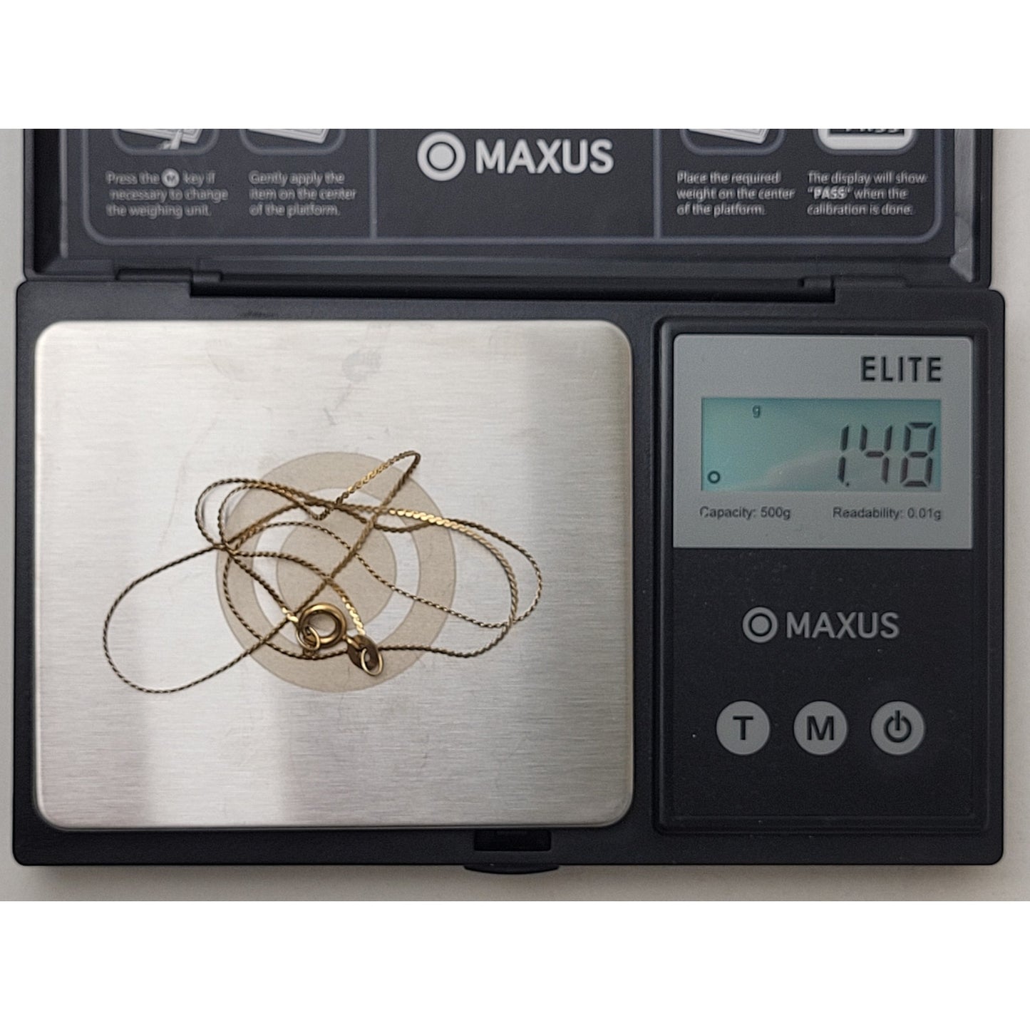 14K Gold Yellow Gold Flat Twisted Cable Chain Choker Necklace Made in Italy