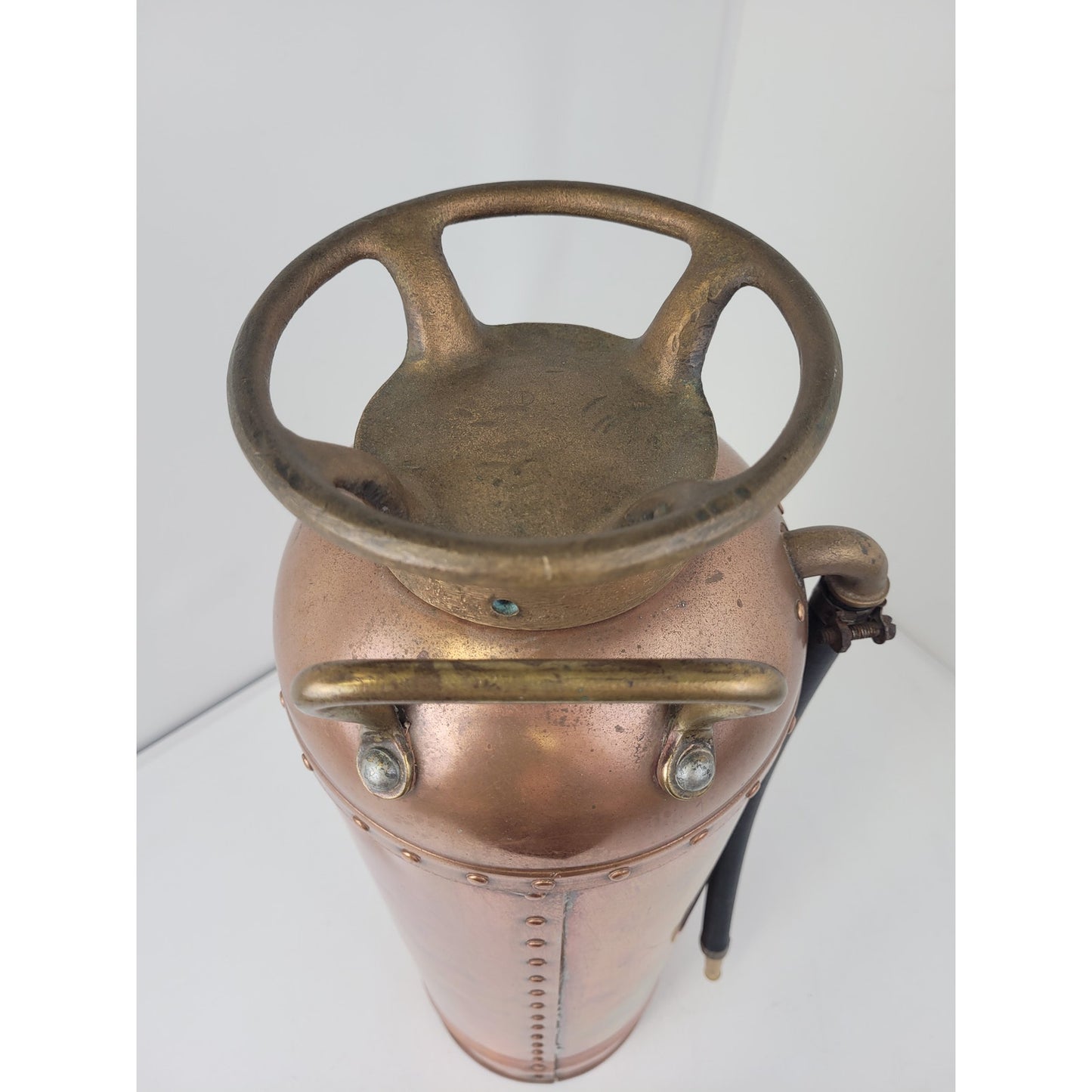 Antique Empire Copper Brass Fire Extinguisher