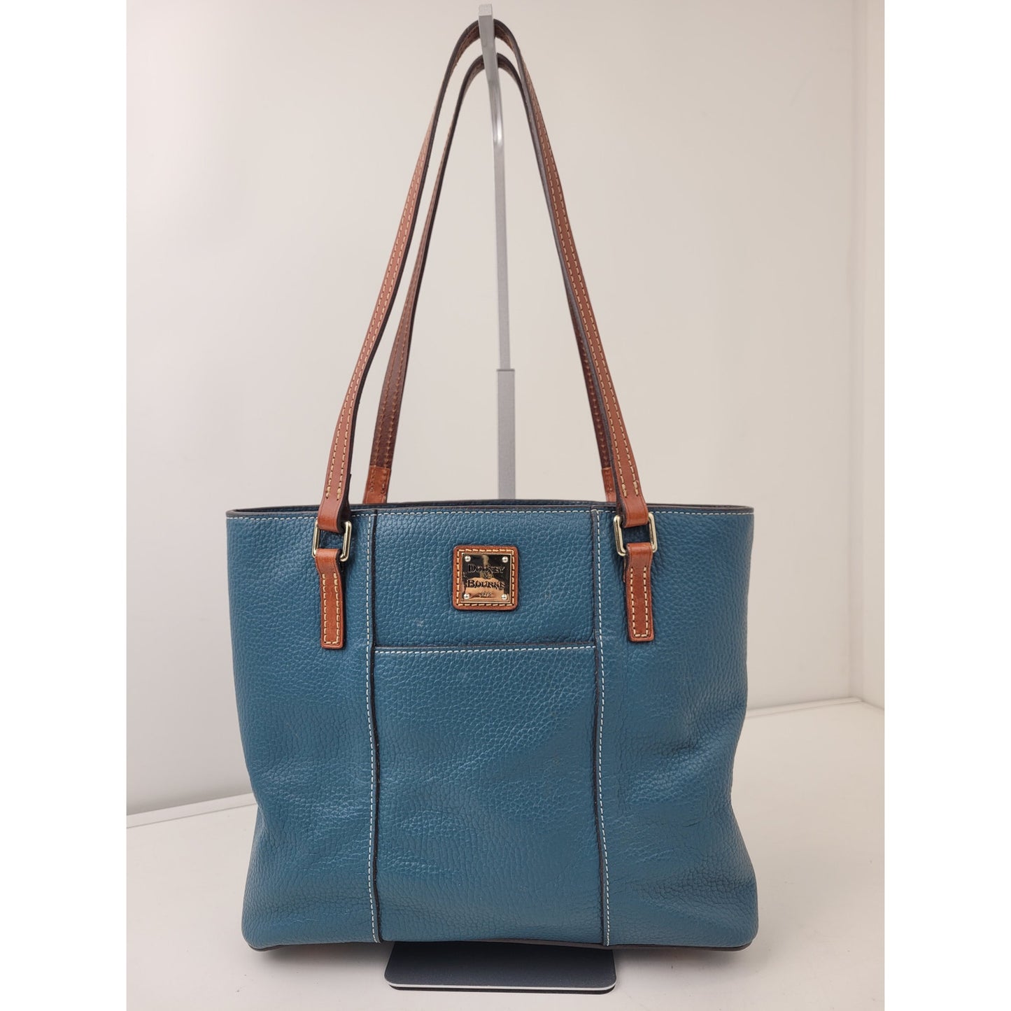 Dooney & Bourke Pebble Grain Small Lexington Purse Blue & Brown