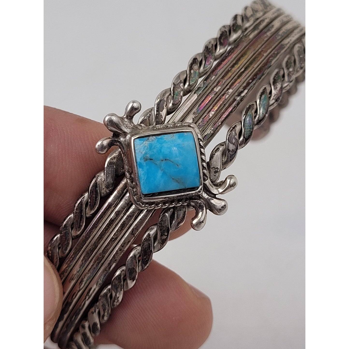VTG Navajo Turquoise & Sterling Silver Bracelet - Louise Joe