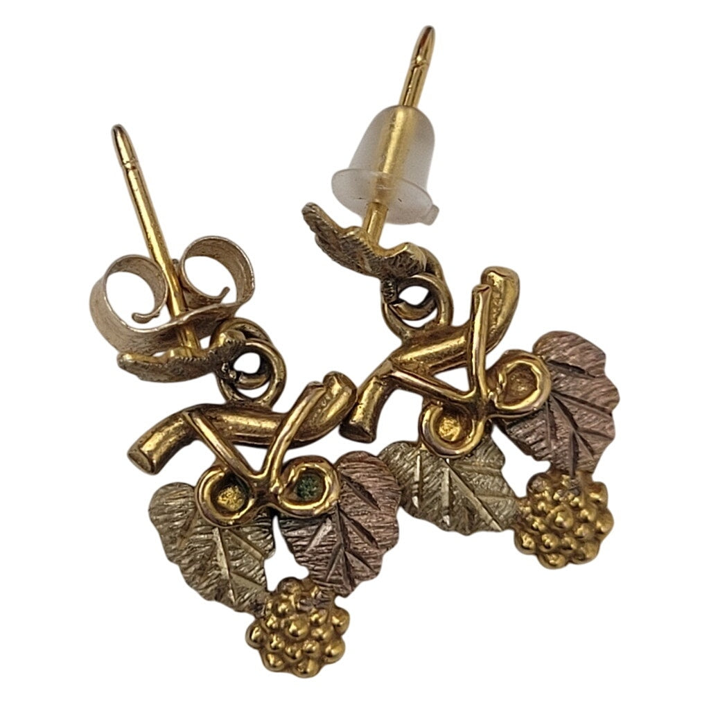 VTG 10K Yellow Rose Gold Grape Cluster Earring & Necklace Set 2.61 g