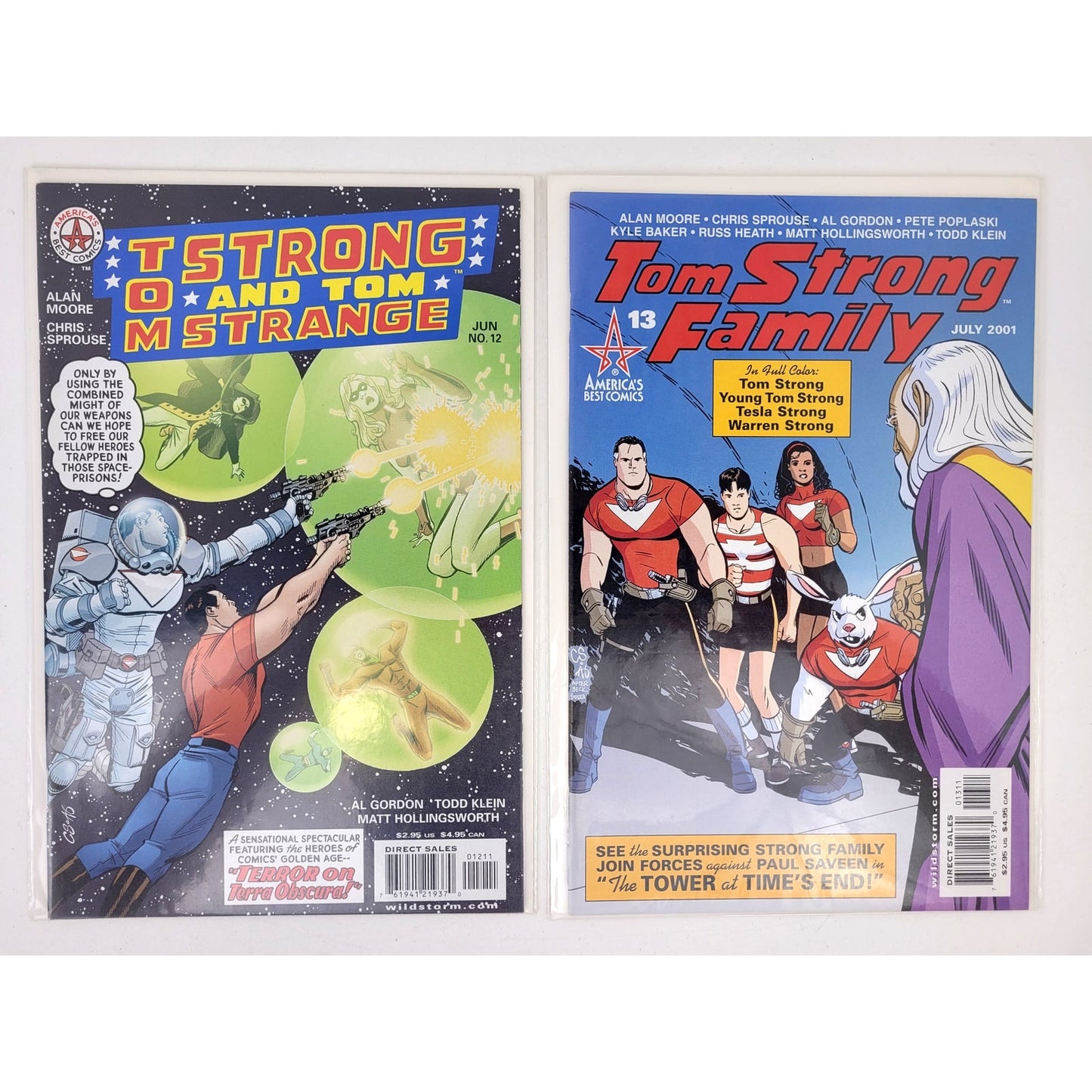 VTG Tom Strong Comic Books #1-36 Complete Set - Autographed by Sprouse & Adams