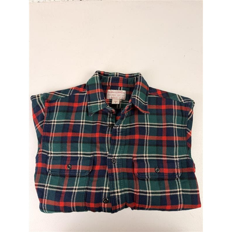 Filson Vintage Style Flannel Red, Black, and Green Work Shirt Men's Sz S