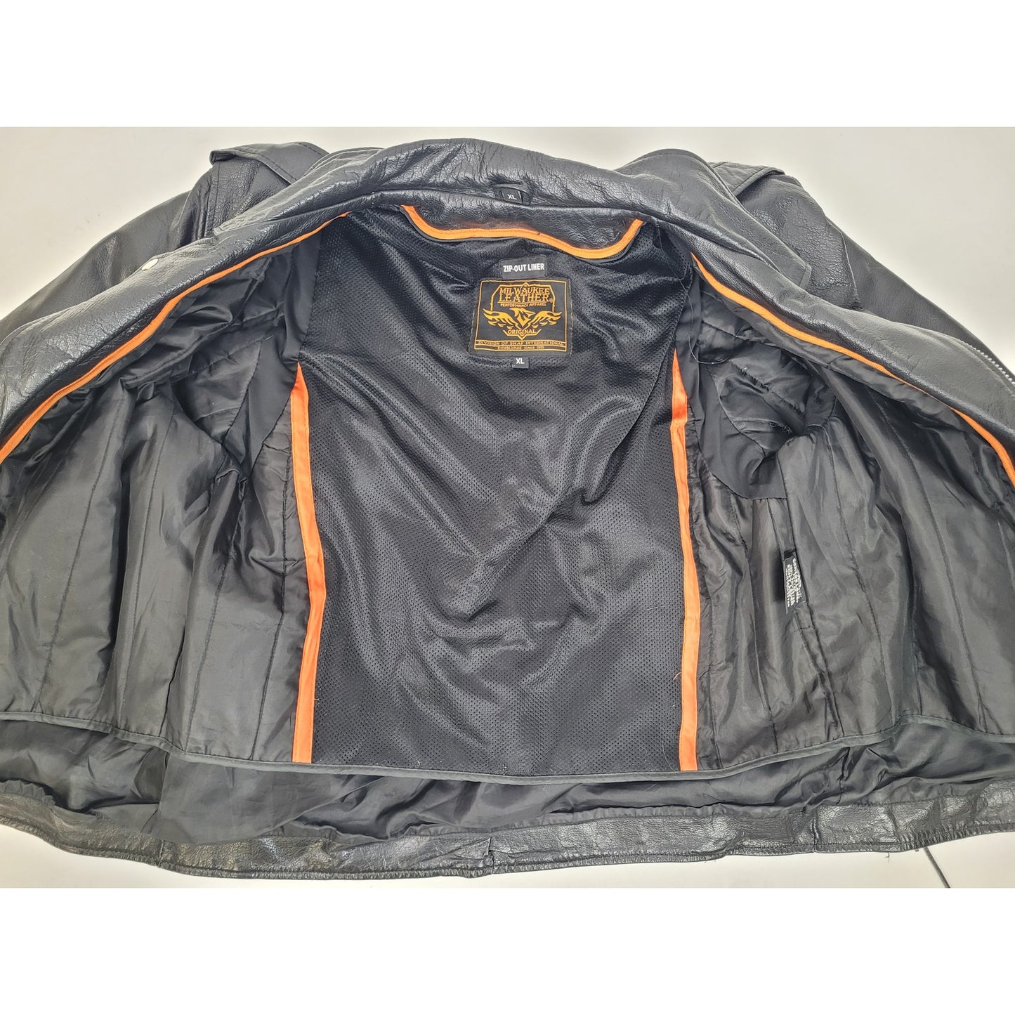 Milwaukee Leather Black Motorcycle Jacket Thick Heavy Moto Rock Men's Sz XL