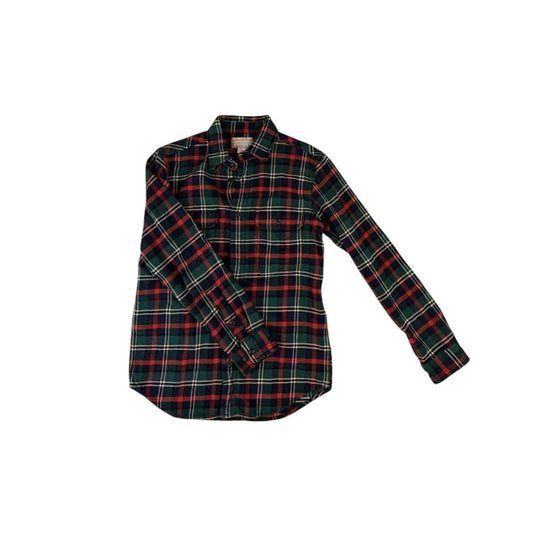Filson Vintage Style Flannel Red, Black, and Green Work Shirt Men's Sz S