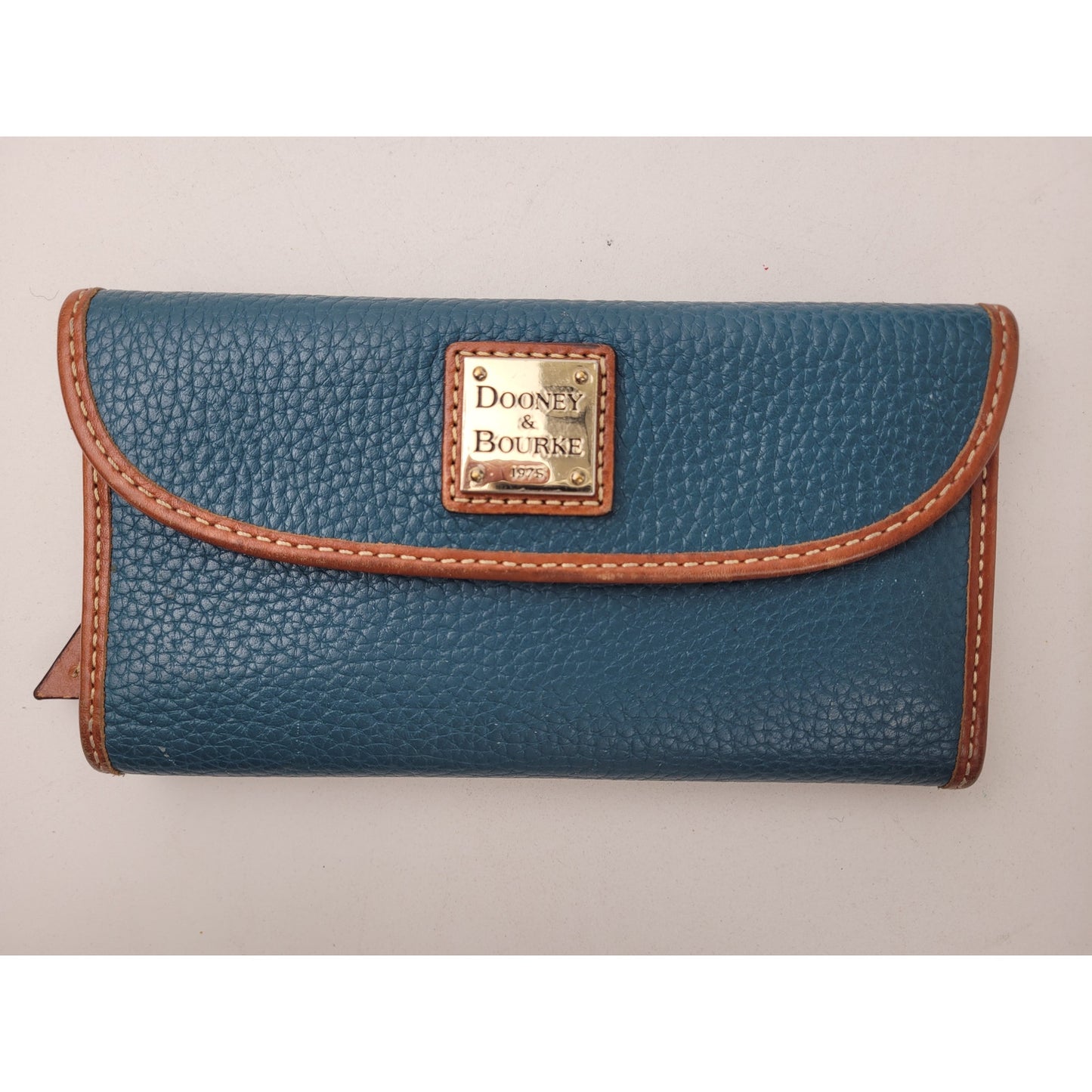 Dooney & Bourke Pebble Grain Small Lexington Purse Blue & Brown