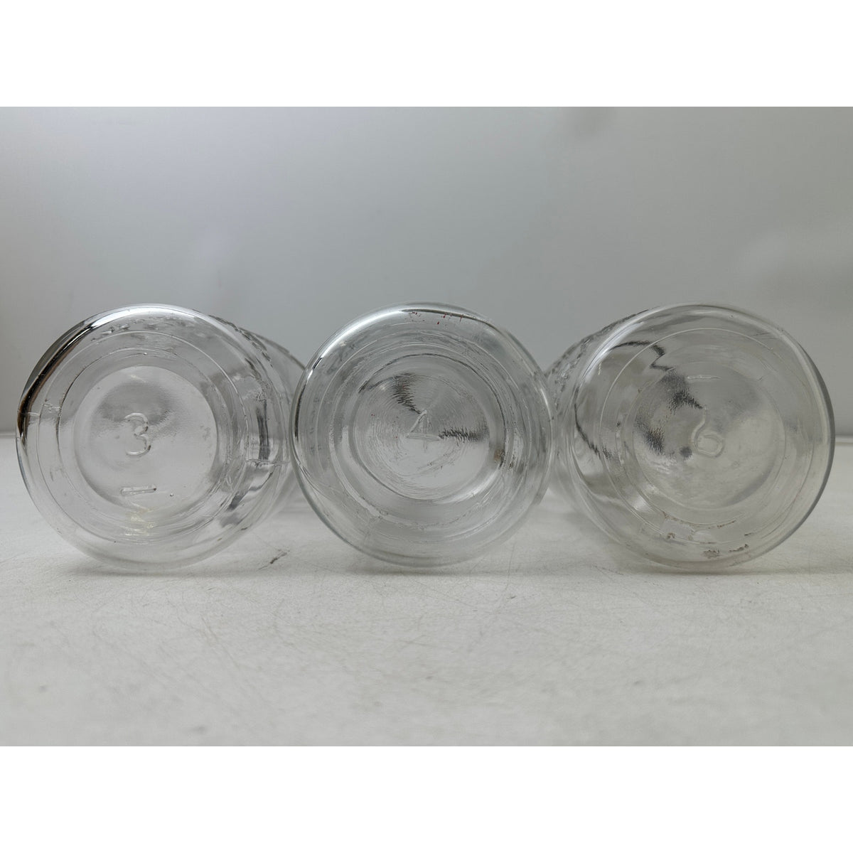 3 Vintage Ball Ideal Clear Glass Quart Mason Jars with Wire Bail Lids