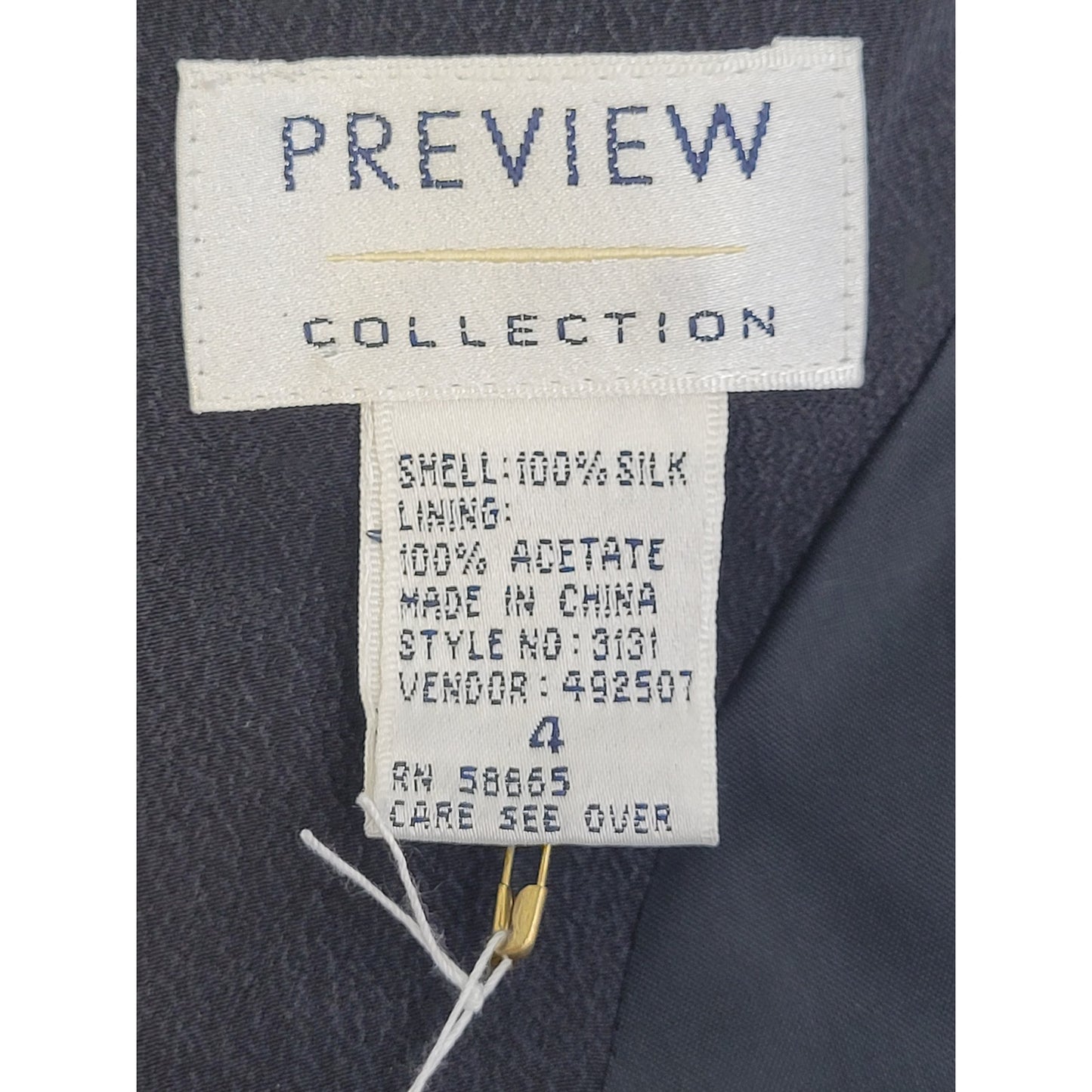 VTG Nordstrom Black Silk Sheath Mini Dress Sz 4 NWT Retail $124