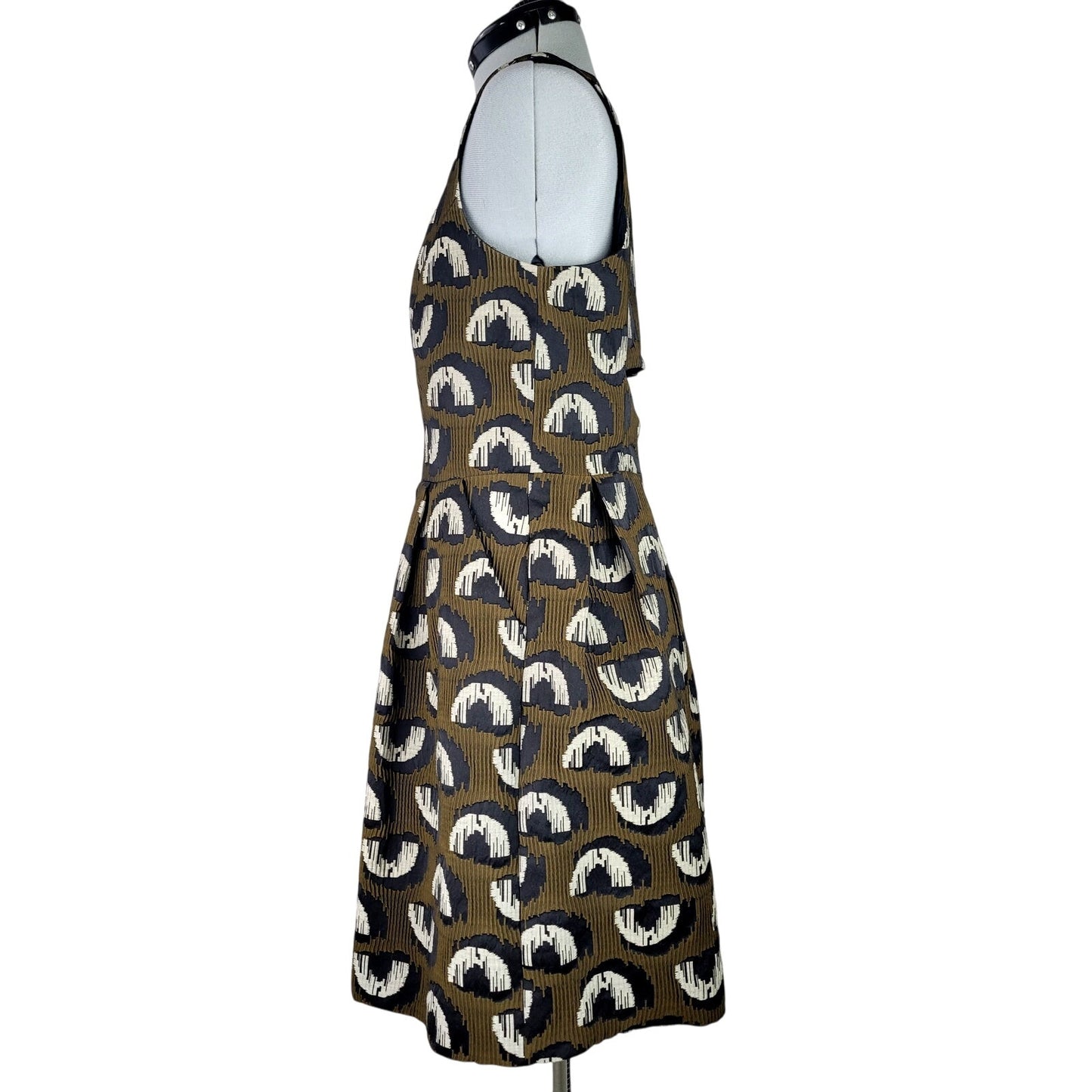 Anthropologie Hunter Dixon Structured Jacquard Dress w Back Cutout Sz 12