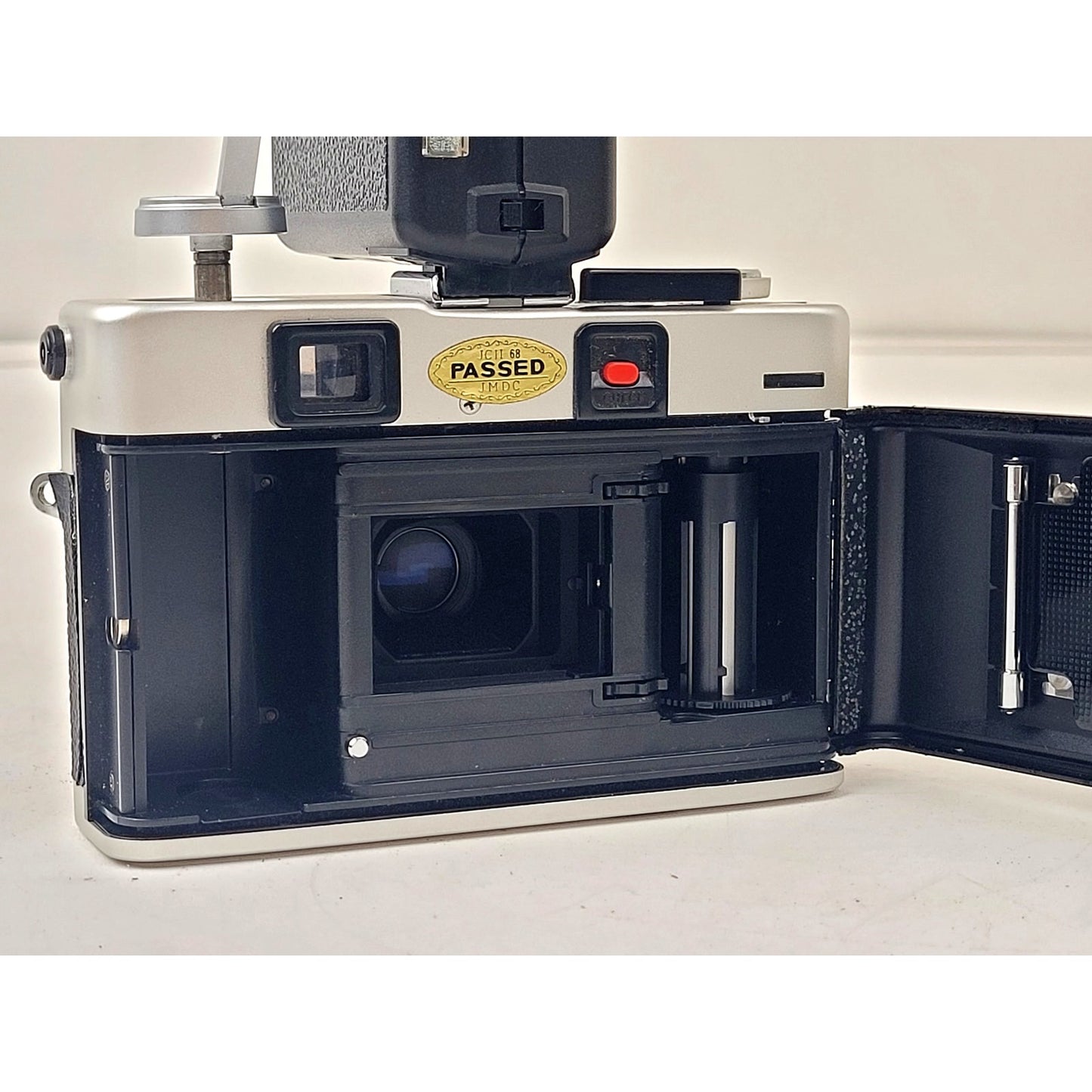 Minolta Hi-Matic F Film Camera w Flash, Case & Owner's Manual