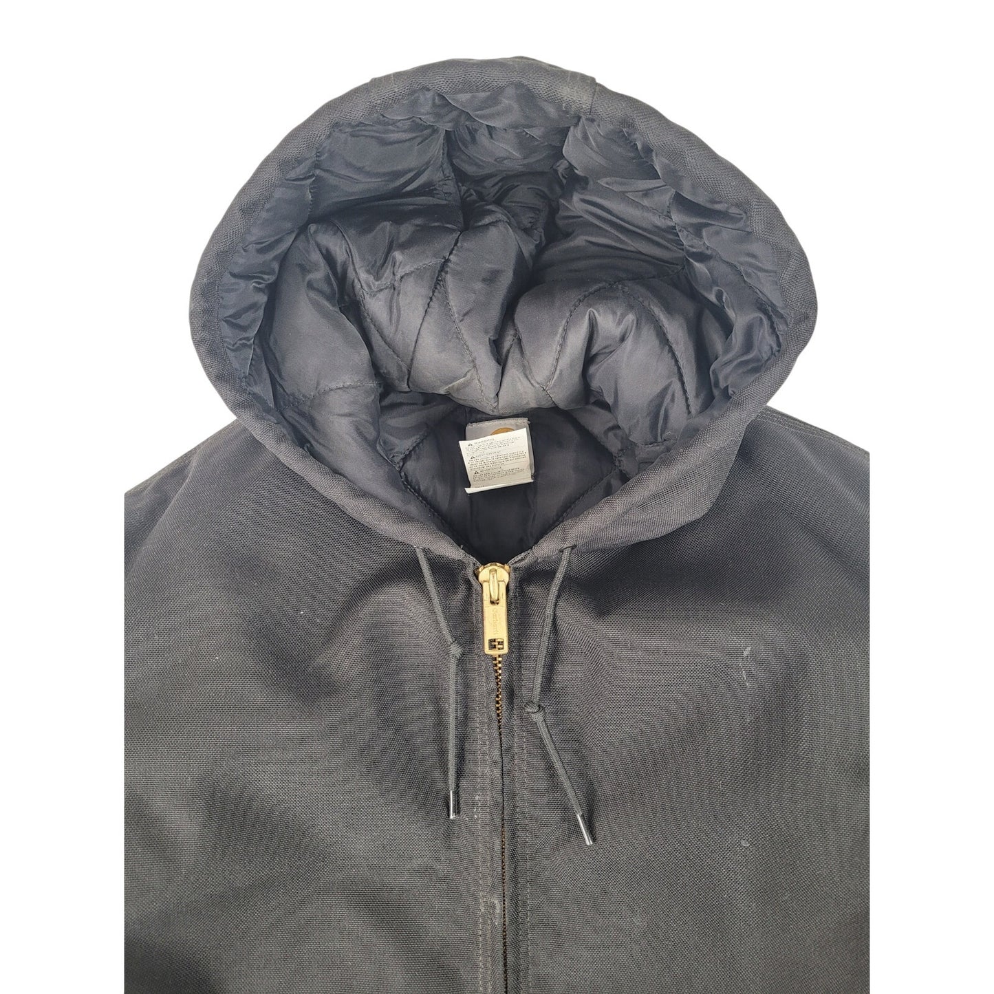 Carhartt Insulated Active Jacket Nylon Canvas Black Men's Sz L Tall