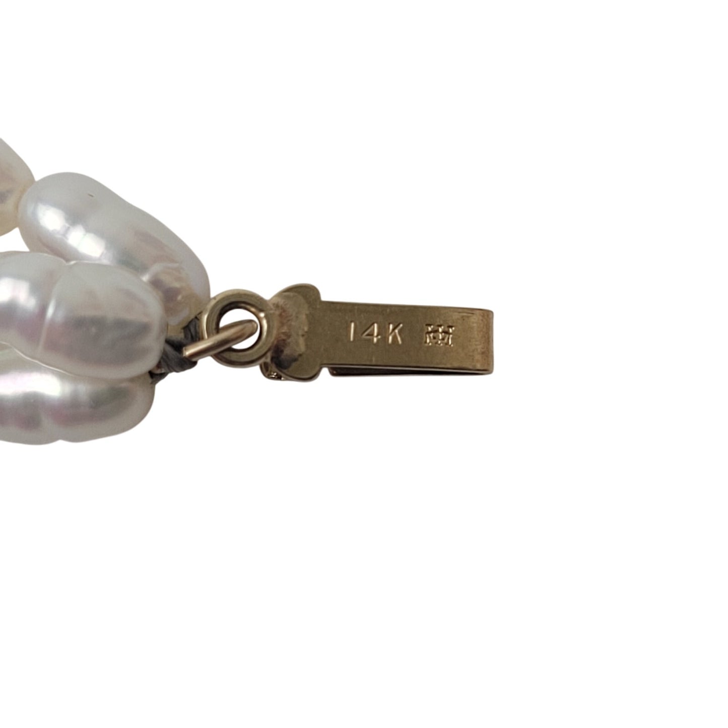 Freshwater Pearl Bracelet w 14K Yellow Gold Clasp 9.63 g