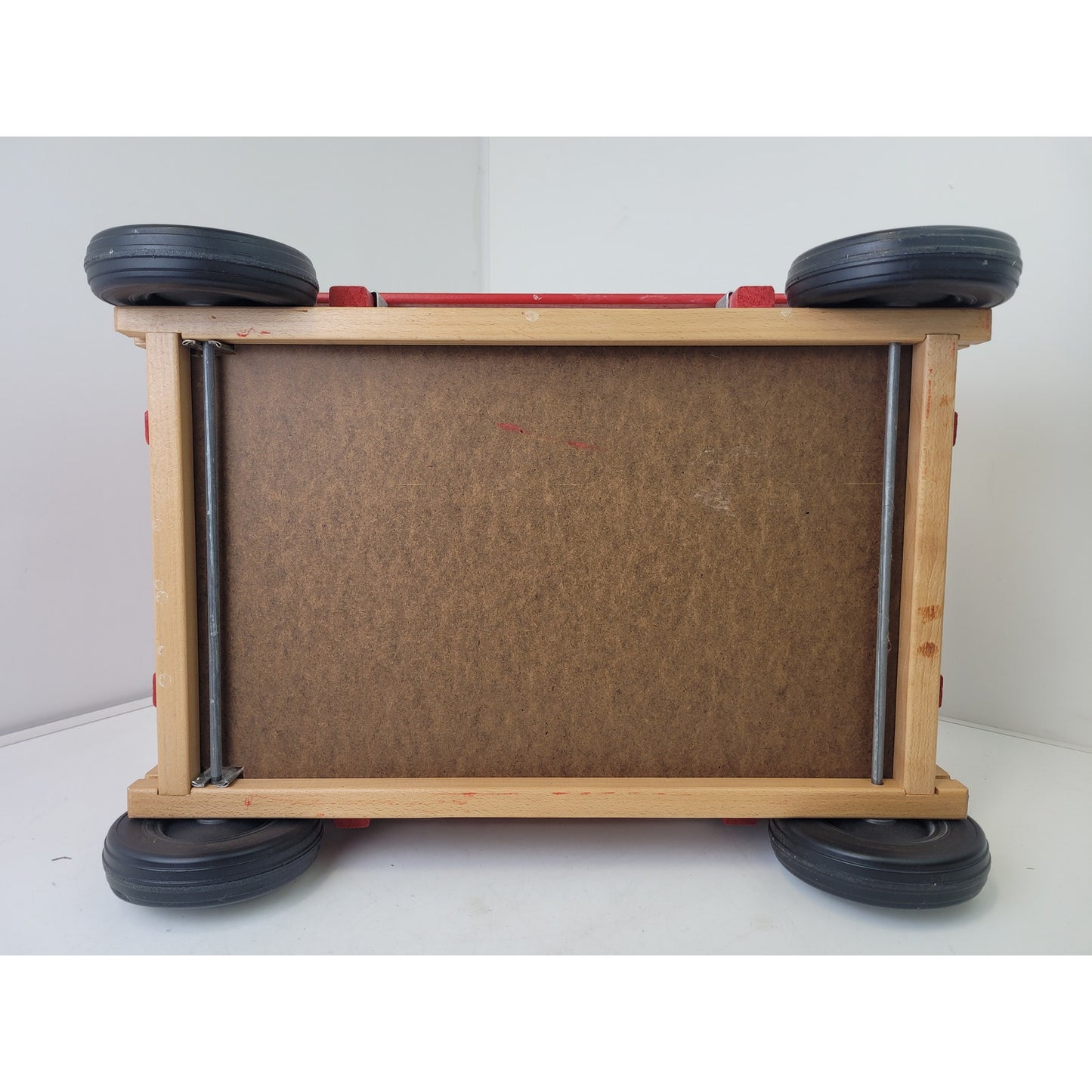 Vintage Radio Flyer Wagon Wooden Sides & Rails Metal Handle