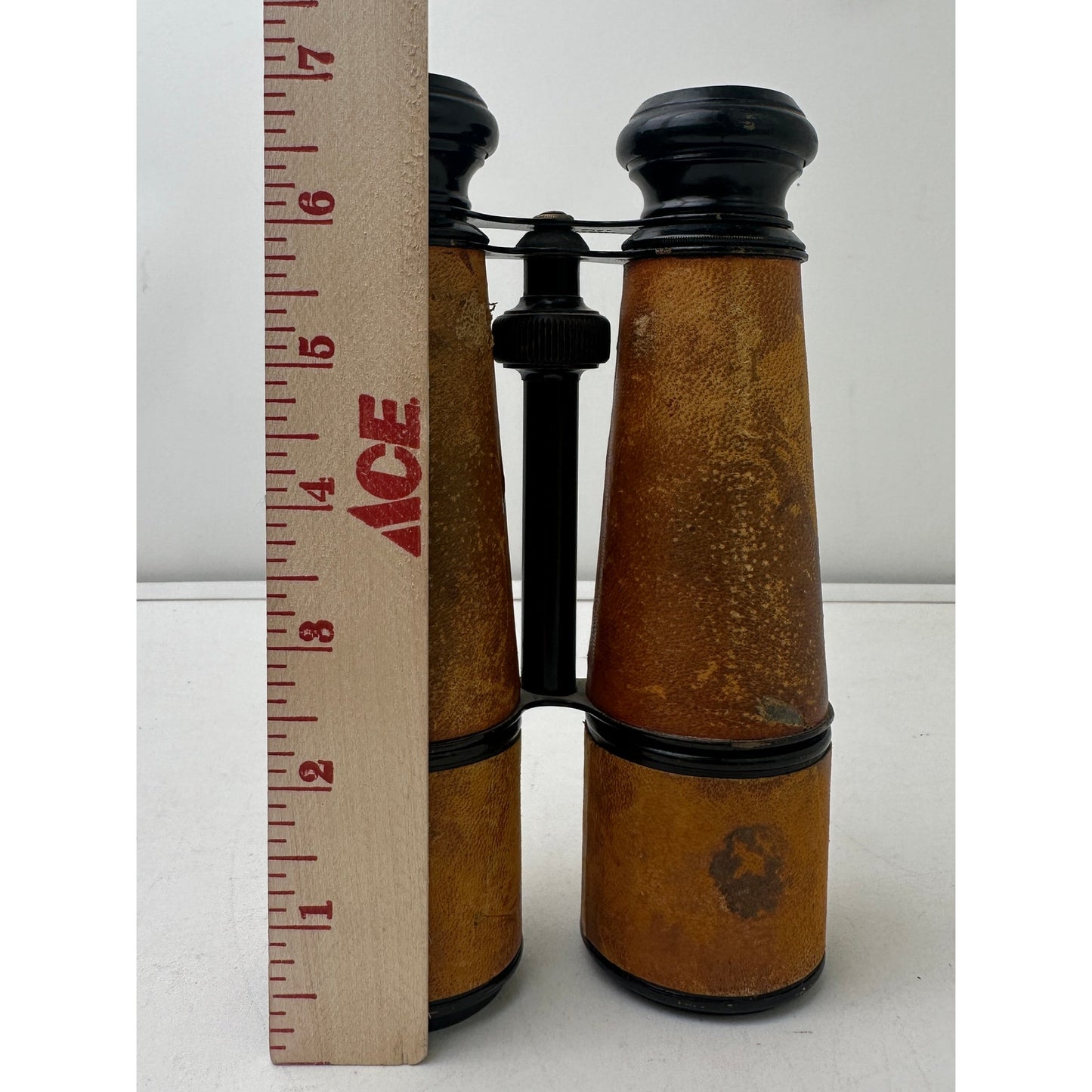 Antique Chevalier Paris Leather Field Binoculars & Theater Glasses