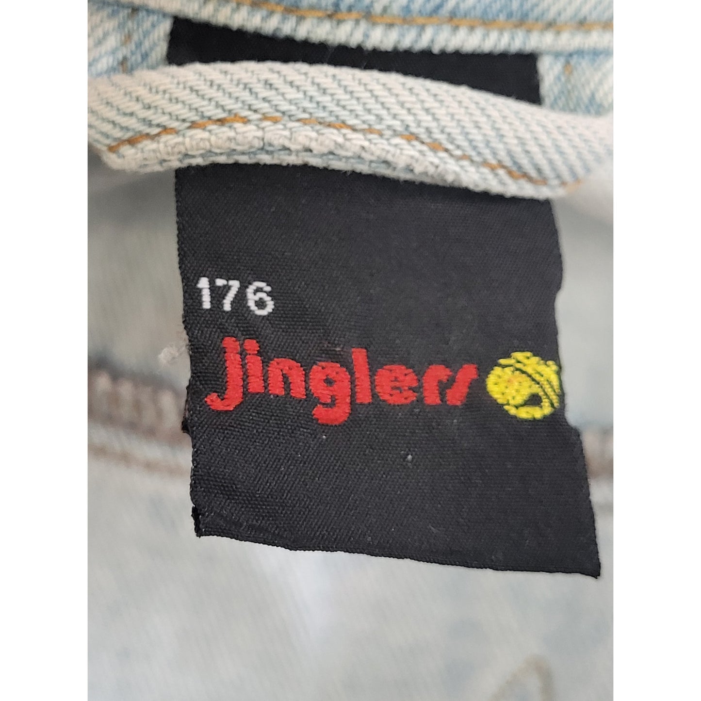 1980s VTG Cropped Denim Moto Jacket Stars Stripes Sz S/M