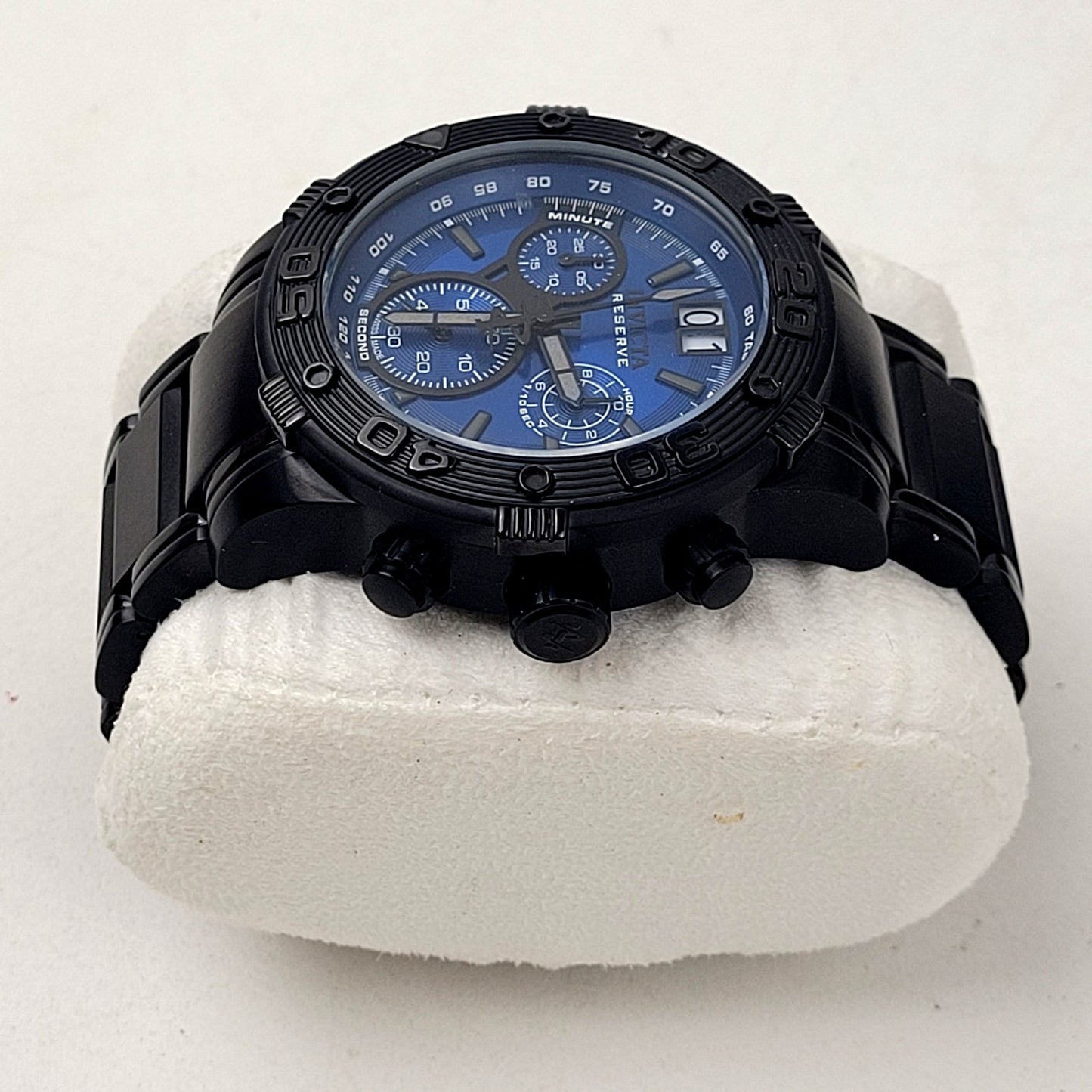 Invicta Signature Collection Chronograph Black & Blue Men's Watch NIB MSRP $675
