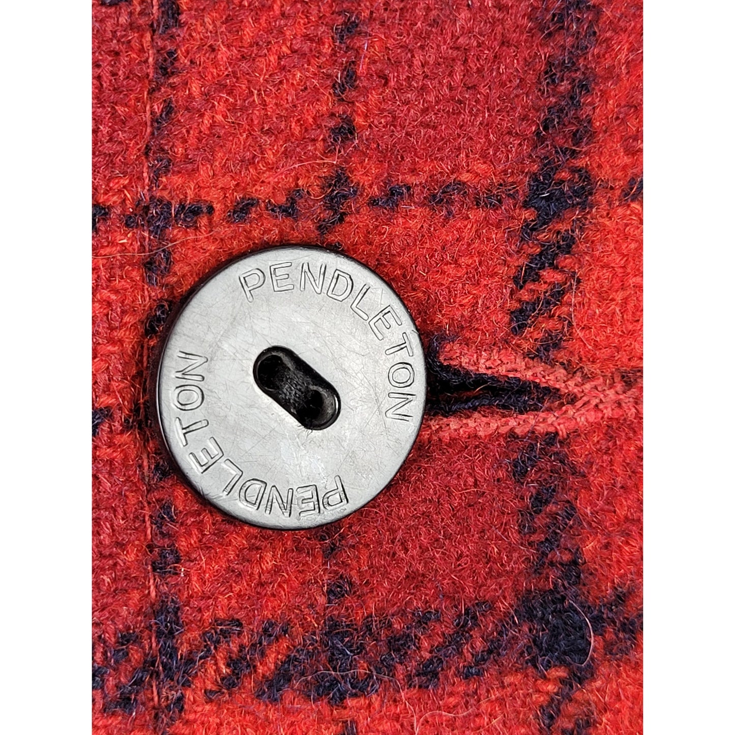 Vintage Pendleton Mackinaw Cruiser Field Jacket Red Blue Plaid Men's Sz M/L