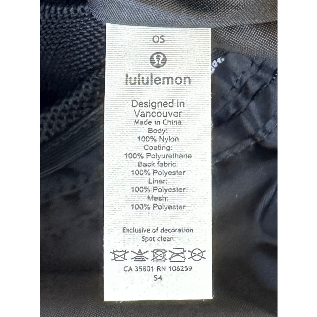 Lululemon Black All Night Festival Bag 5L