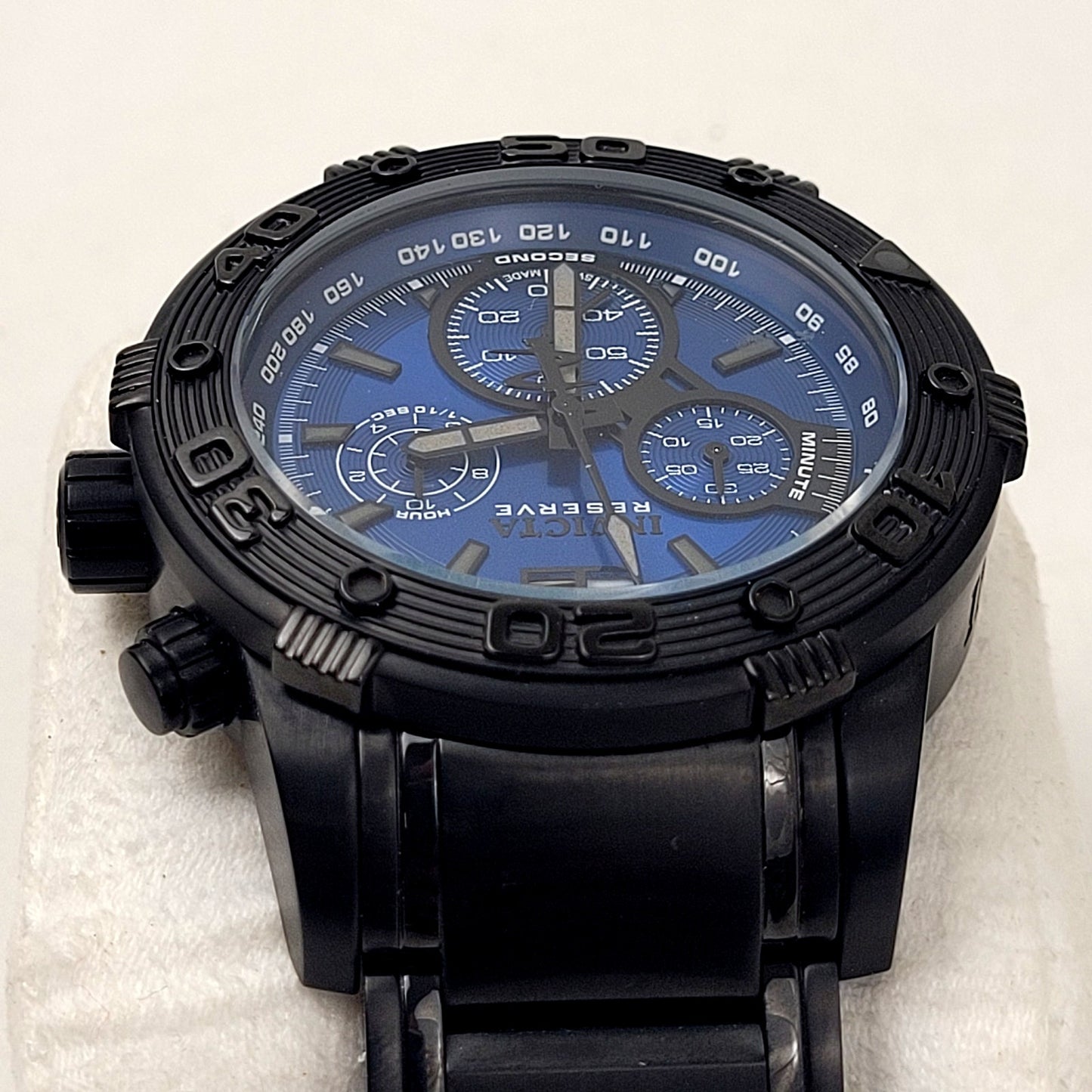 Invicta Signature Collection Chronograph Black & Blue Men's Watch NIB MSRP $675